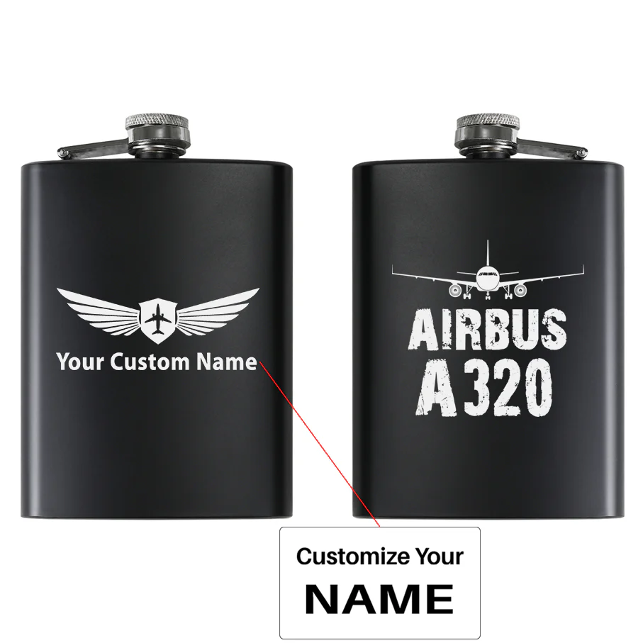 Air India Airlines Designed Stainless Steel Hip Flasks