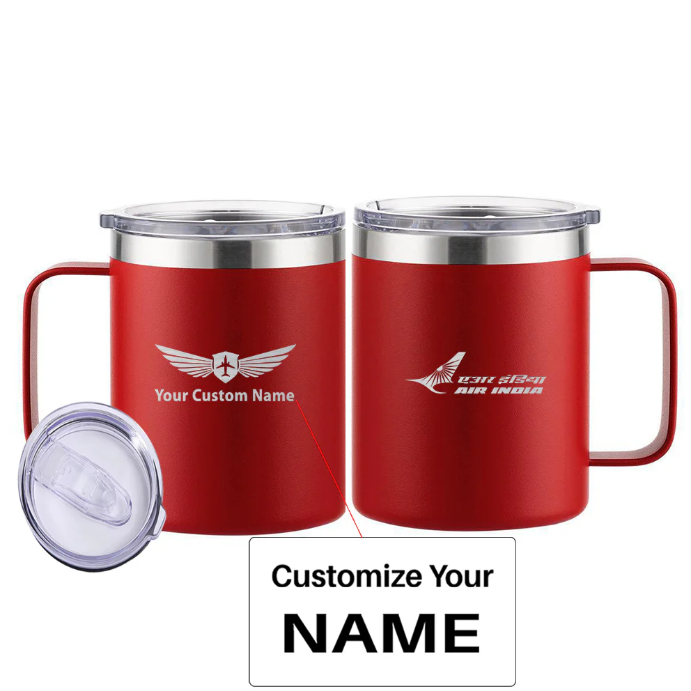 Air India Airlines Designed Stainless Steel Laser Engraved Mugs - Image 9