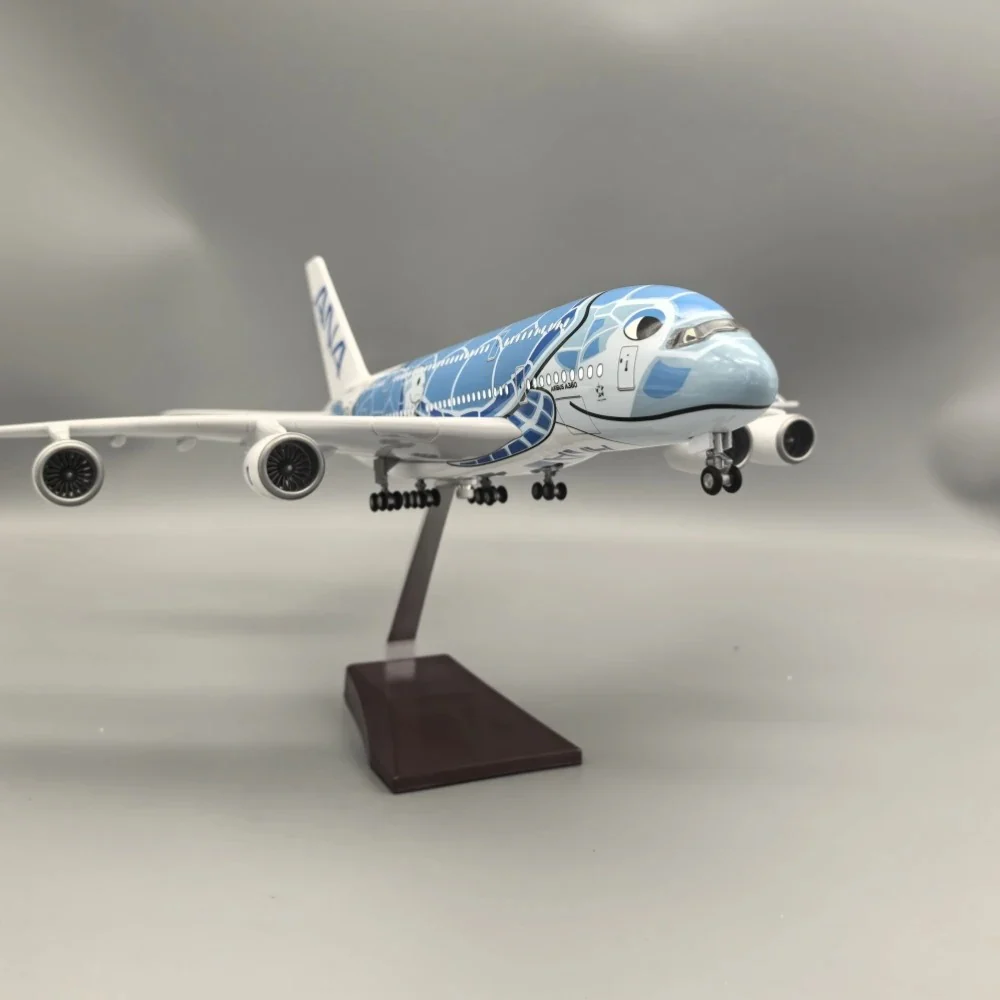 Air Japan ANA Blue Sea Turtle Airbus A380 Airplane Model (1/160 Scale) - Image 4