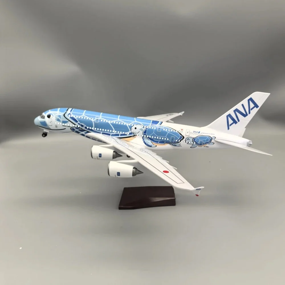Air Japan ANA Blue Sea Turtle Airbus A380 Airplane Model (1/160 Scale) - Image 7