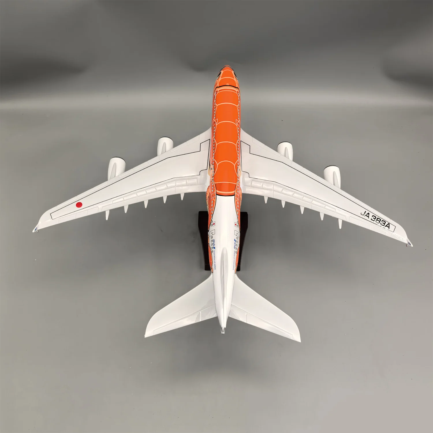 Air Japan ANA Orange Sea Turtle Airbus A380 Airplane Model (1/160 Scale) - Image 6