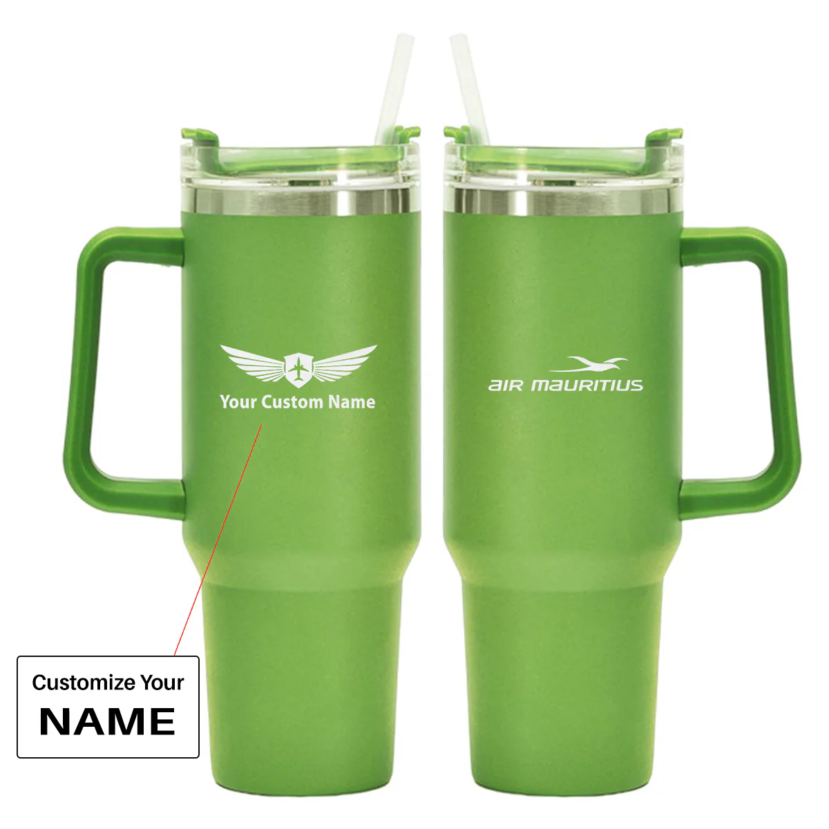 Air Mauritius Airlines Designed 40oz Stainless Steel Car Mug With Holder - Image 13