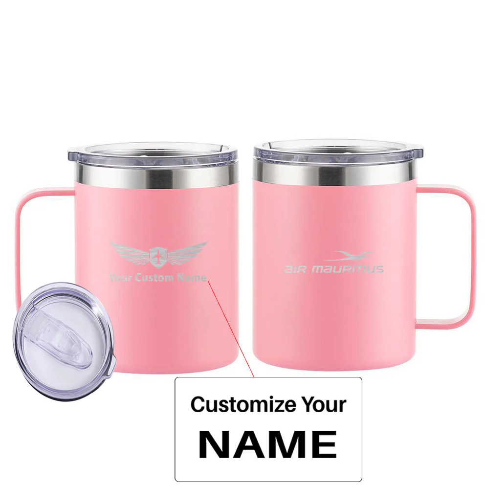 Air Mauritius Airlines Designed Stainless Steel Laser Engraved Mugs - Image 11