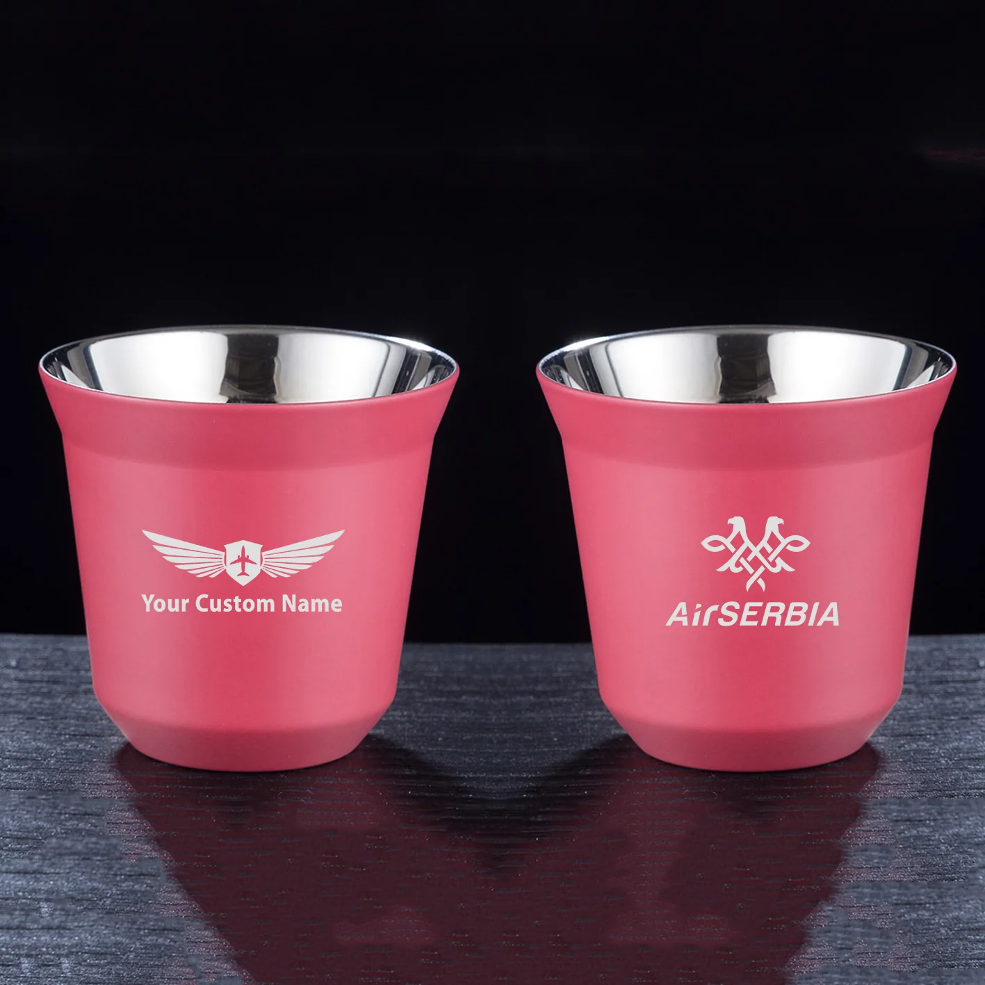 Air Serbia Airlines Designed Double Wall Stainless Steel Coffee Mugs - Image 11