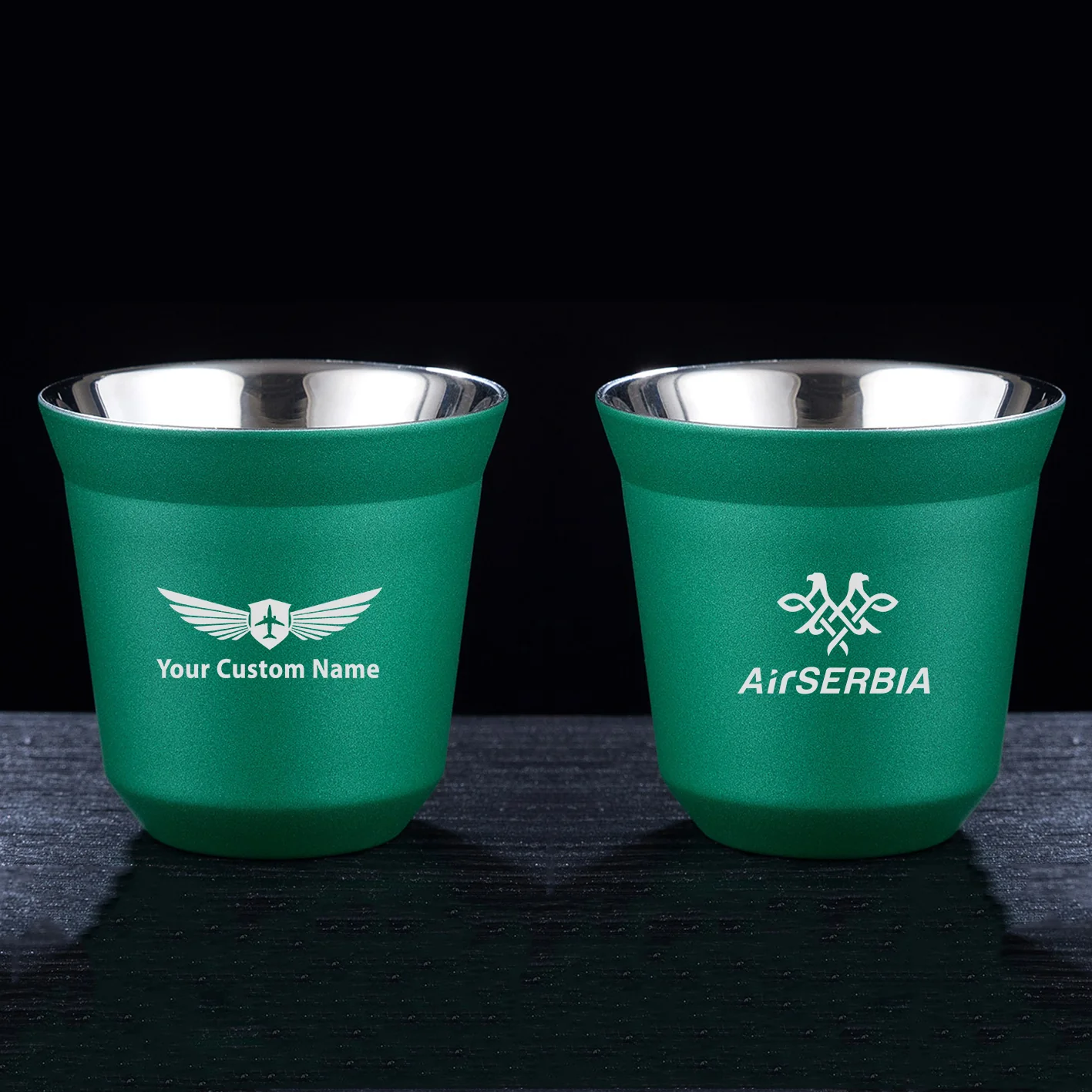 Air Serbia Airlines Designed Double Wall Stainless Steel Coffee Mugs - Image 13
