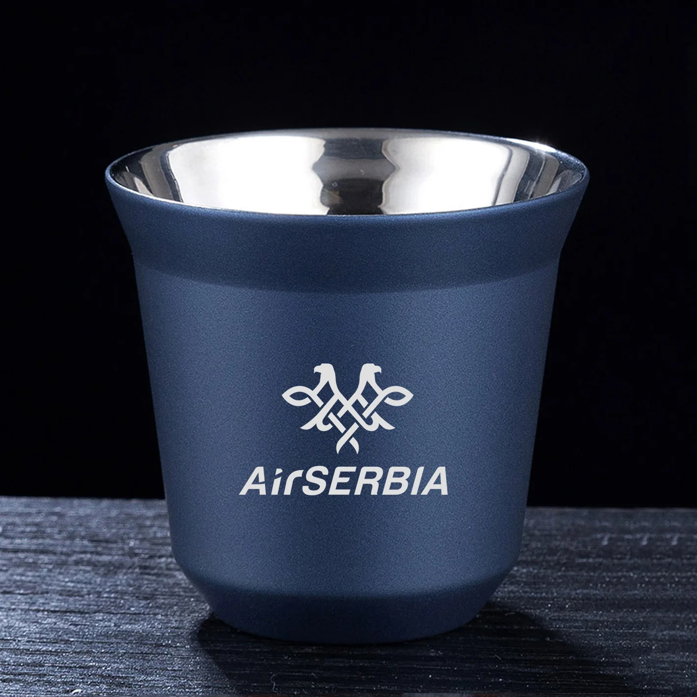 Air Serbia Airlines Designed Double Wall Stainless Steel Coffee Mugs - Image 4