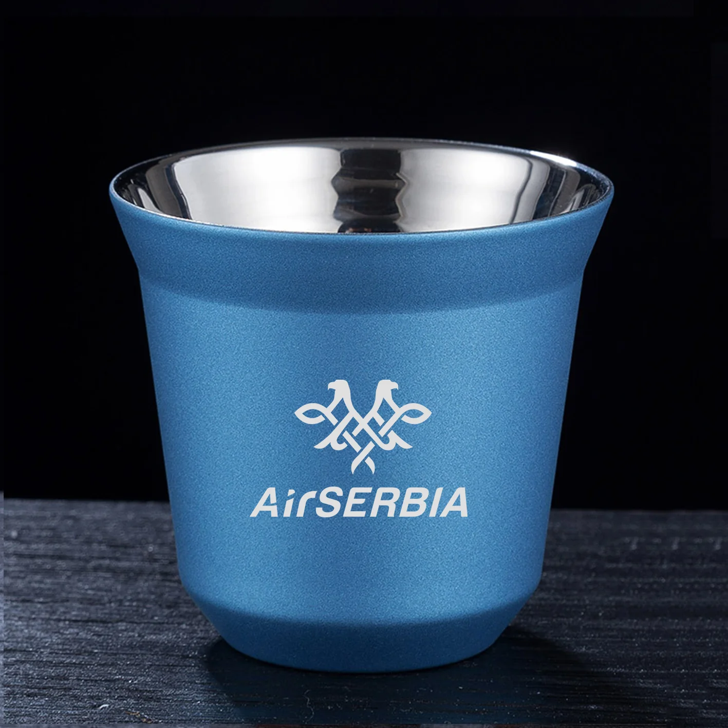 Air Serbia Airlines Designed Double Wall Stainless Steel Coffee Mugs - Image 6