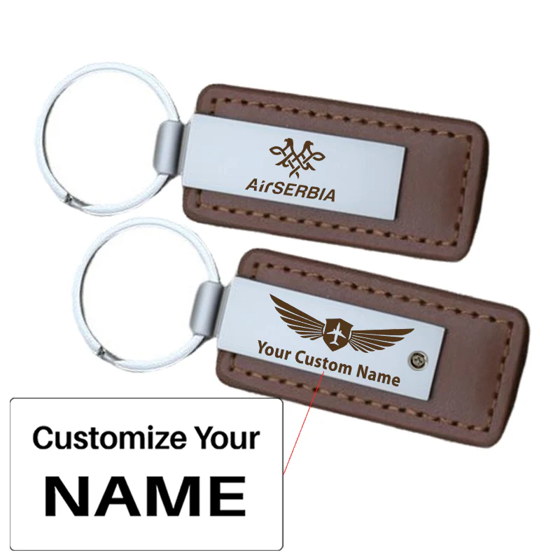 Air Serbia Airlines Faux Leather Key Chains - Image 13