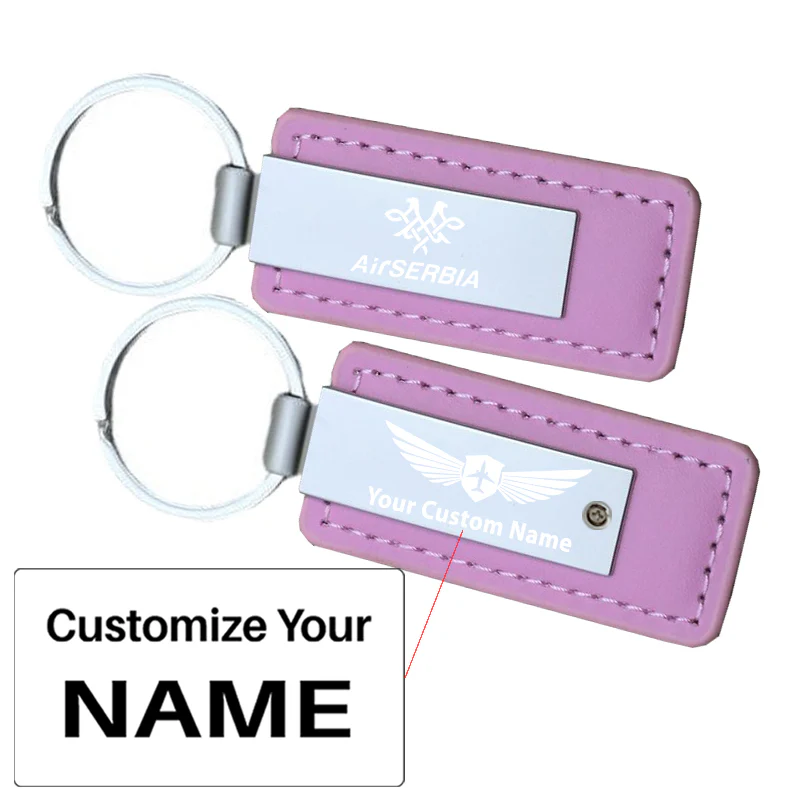 Air Serbia Airlines Faux Leather Key Chains - Image 7