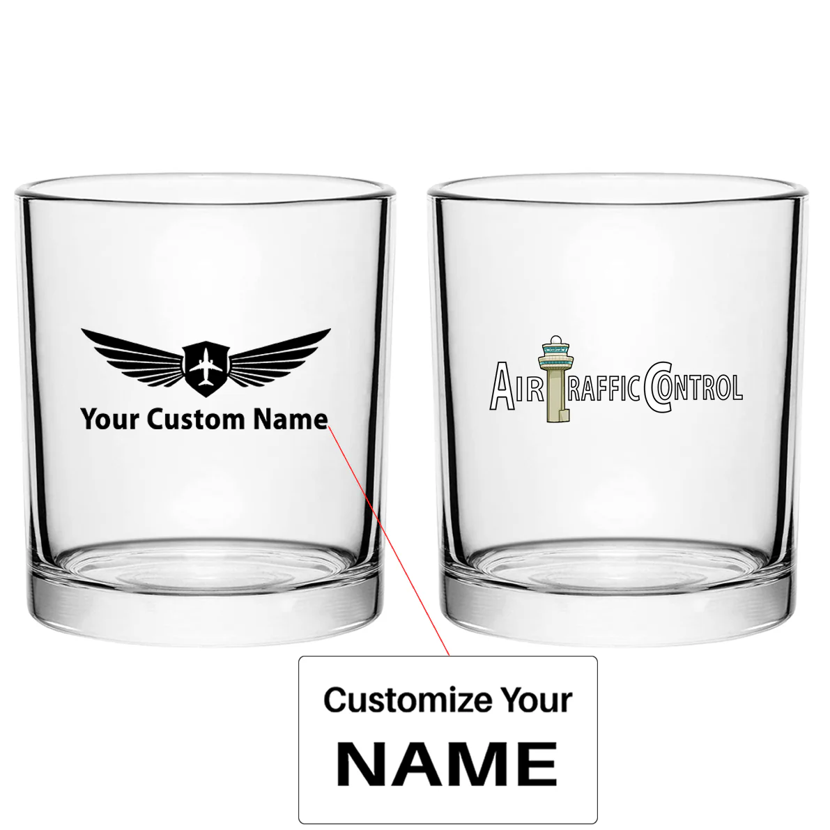 Air Traffic Control Designed Special Whiskey Glasses