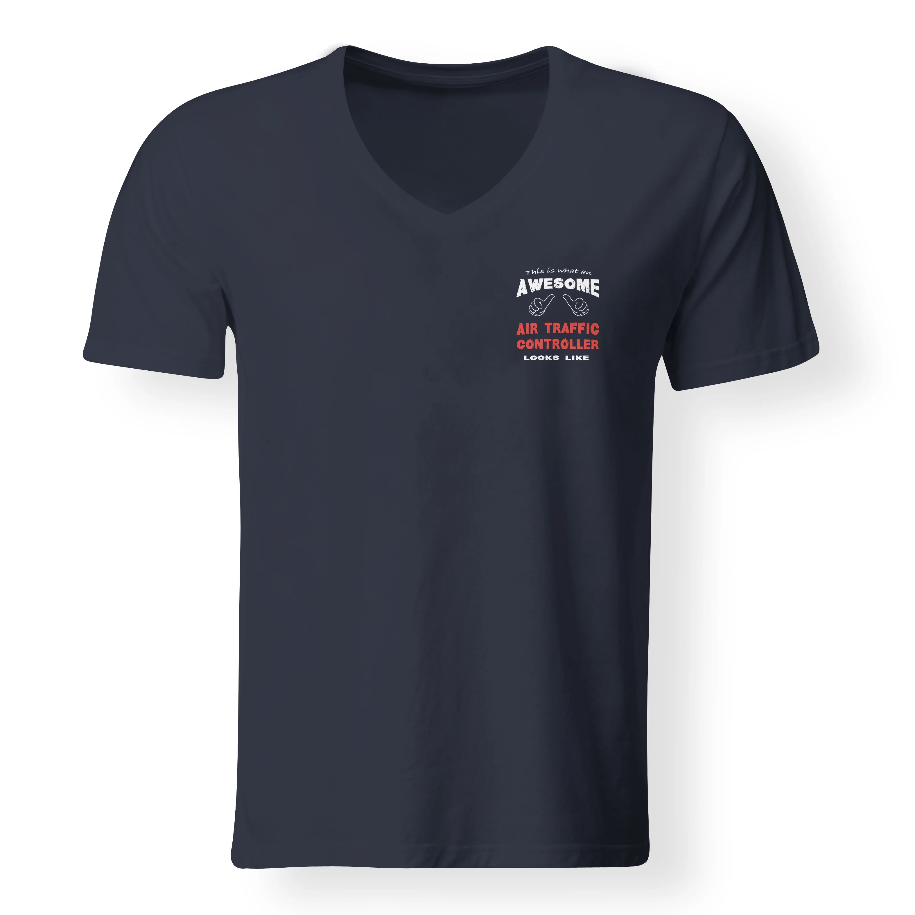 Air Traffic Controller Designed V-Neck T-Shirts - Image 11