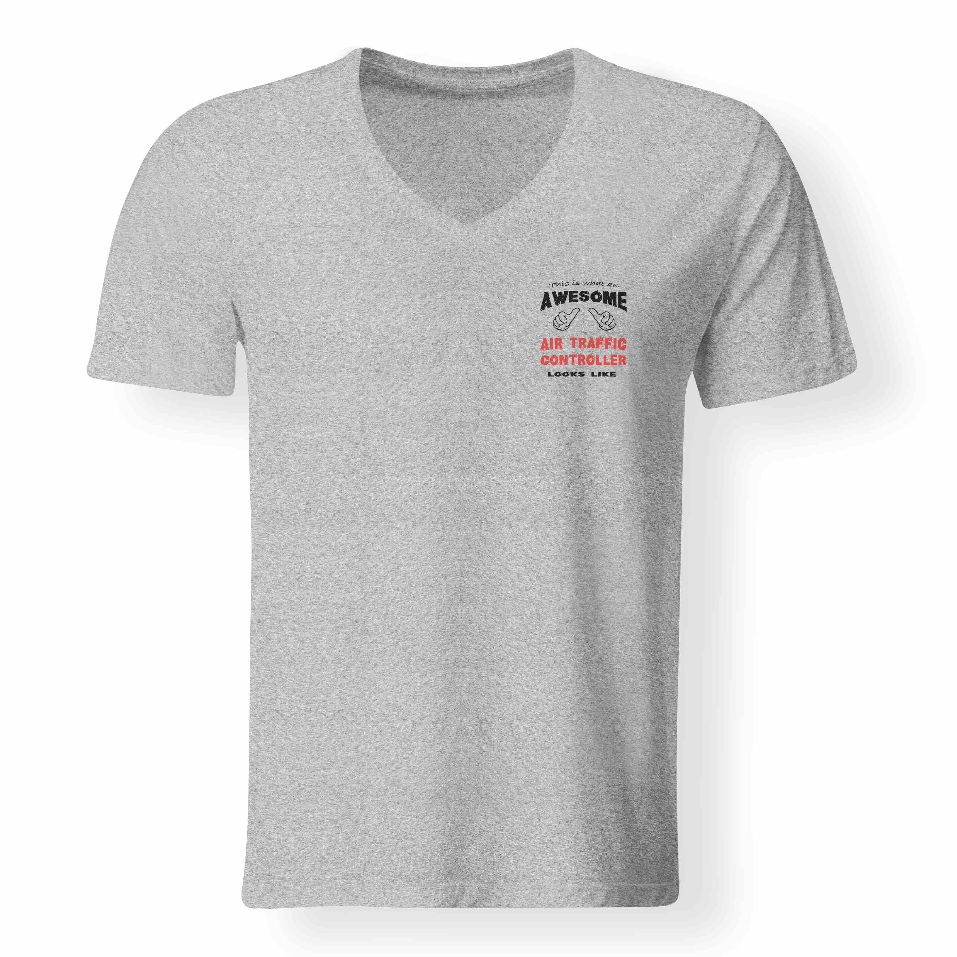 Air Traffic Controller Designed V-Neck T-Shirts - Image 15