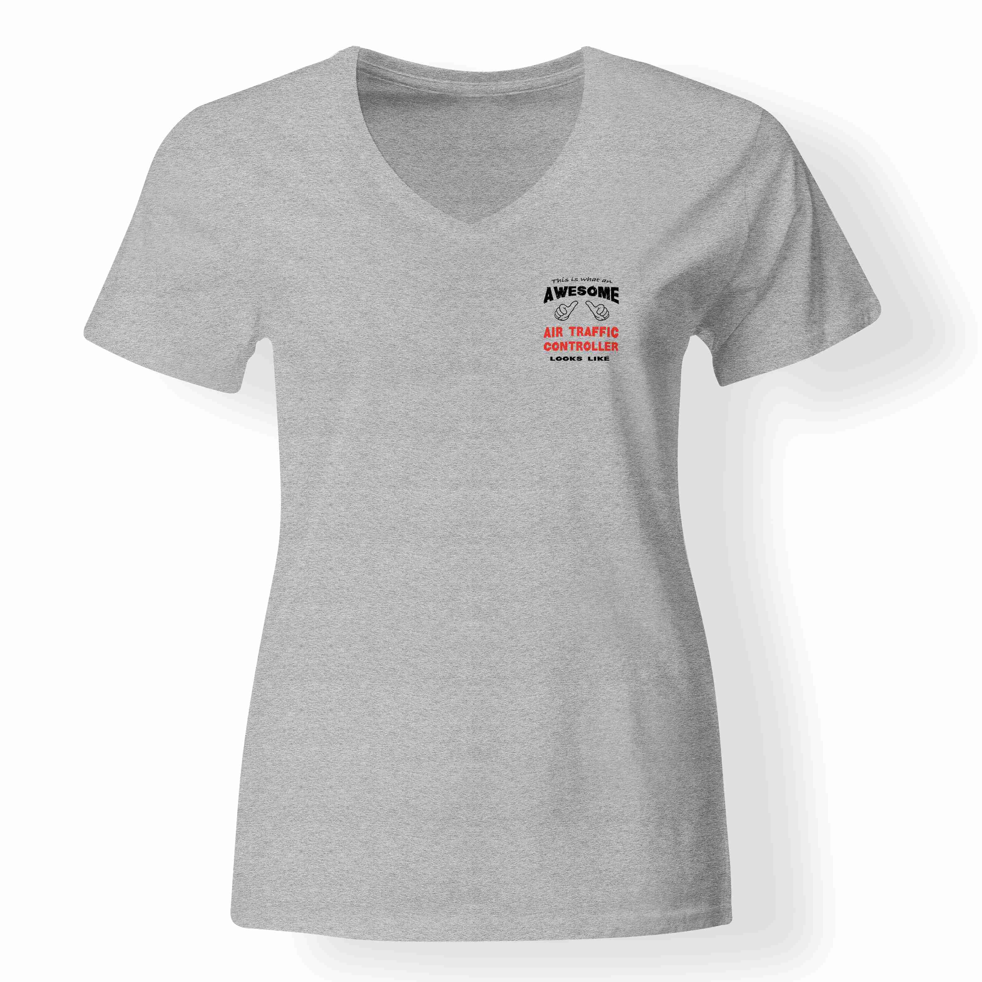 Air Traffic Controller Designed V-Neck T-Shirts - Image 16