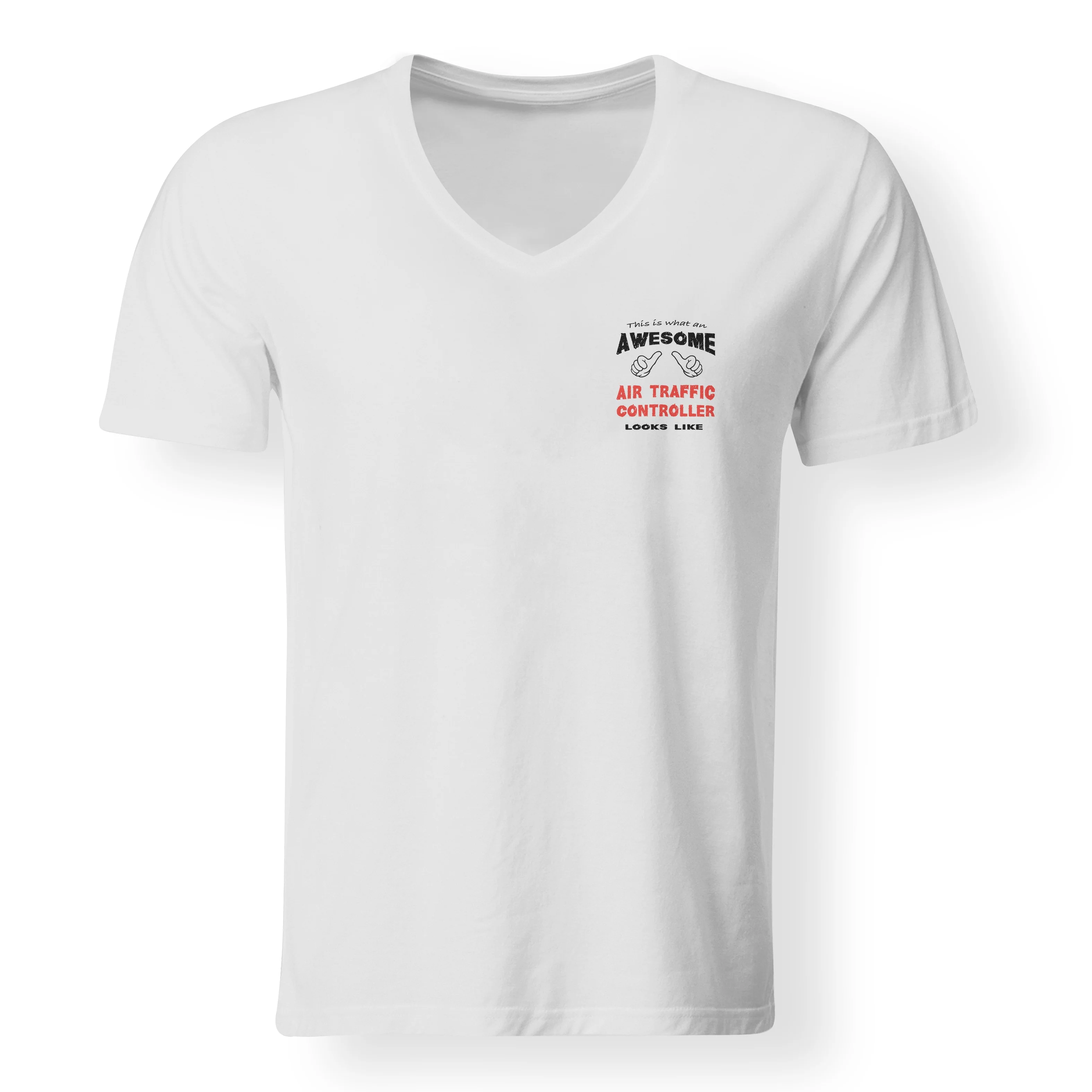 Air Traffic Controller Designed V-Neck T-Shirts - Image 19