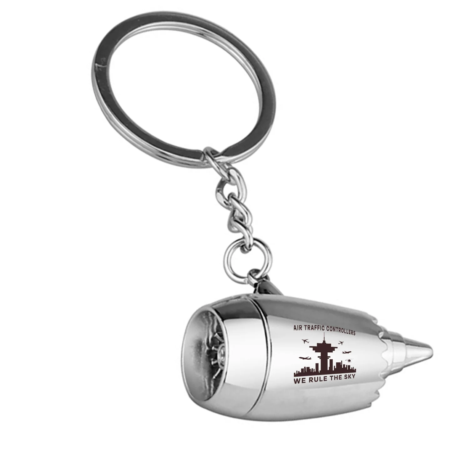 Air Traffic Controllers - We Rule The Sky Jet Engine Turbine Key Chains - Image 2