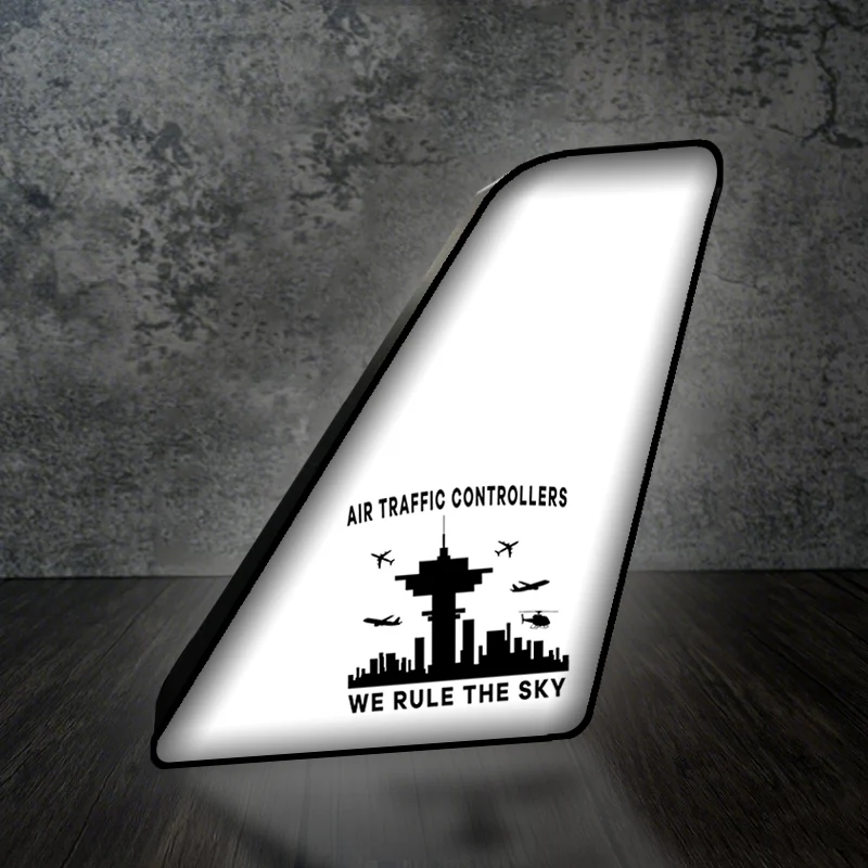 Air Traffic Controllers - We Rule The Sky Designed Led Aircraft Tail & 3D Lamp - Image 2