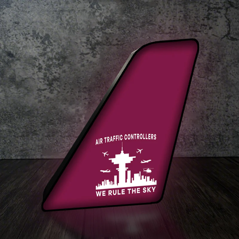 Air Traffic Controllers - We Rule The Sky Designed Led Aircraft Tail & 3D Lamp - Image 9