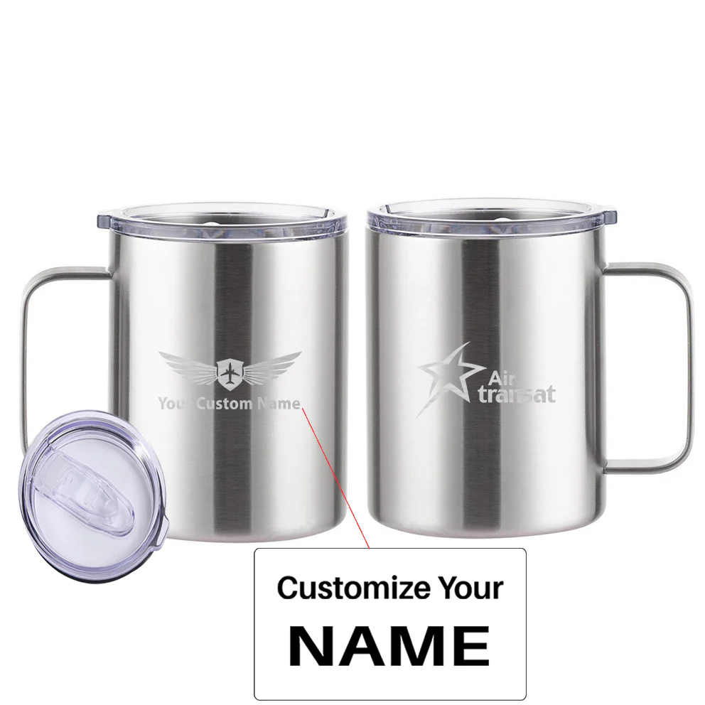 Air Transat Airlines Designed Stainless Steel Laser Engraved Mugs - Image 13