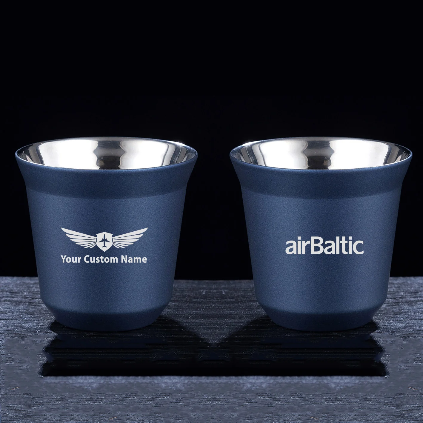 Airbaltic Airlines Designed Double Wall Stainless Steel Coffee Mugs - Image 3