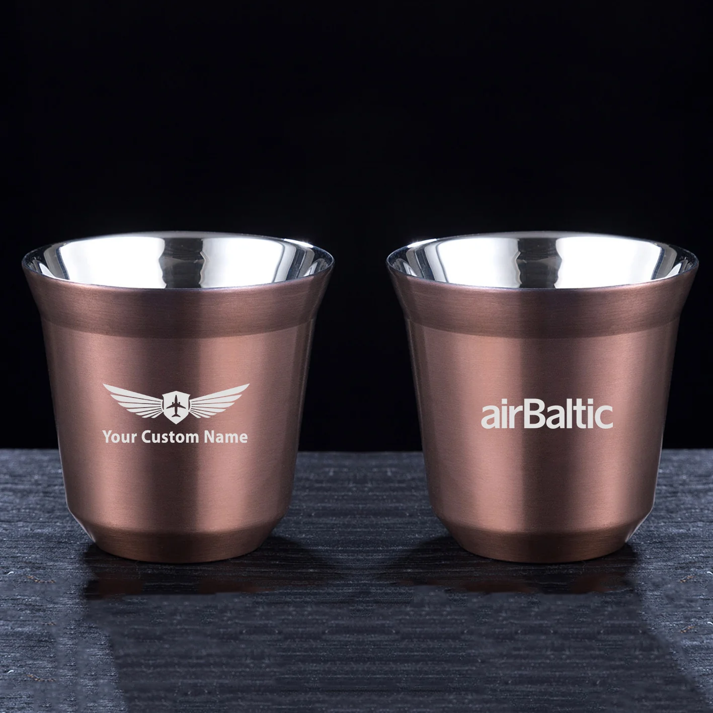 Airbaltic Airlines Designed Double Wall Stainless Steel Coffee Mugs - Image 7
