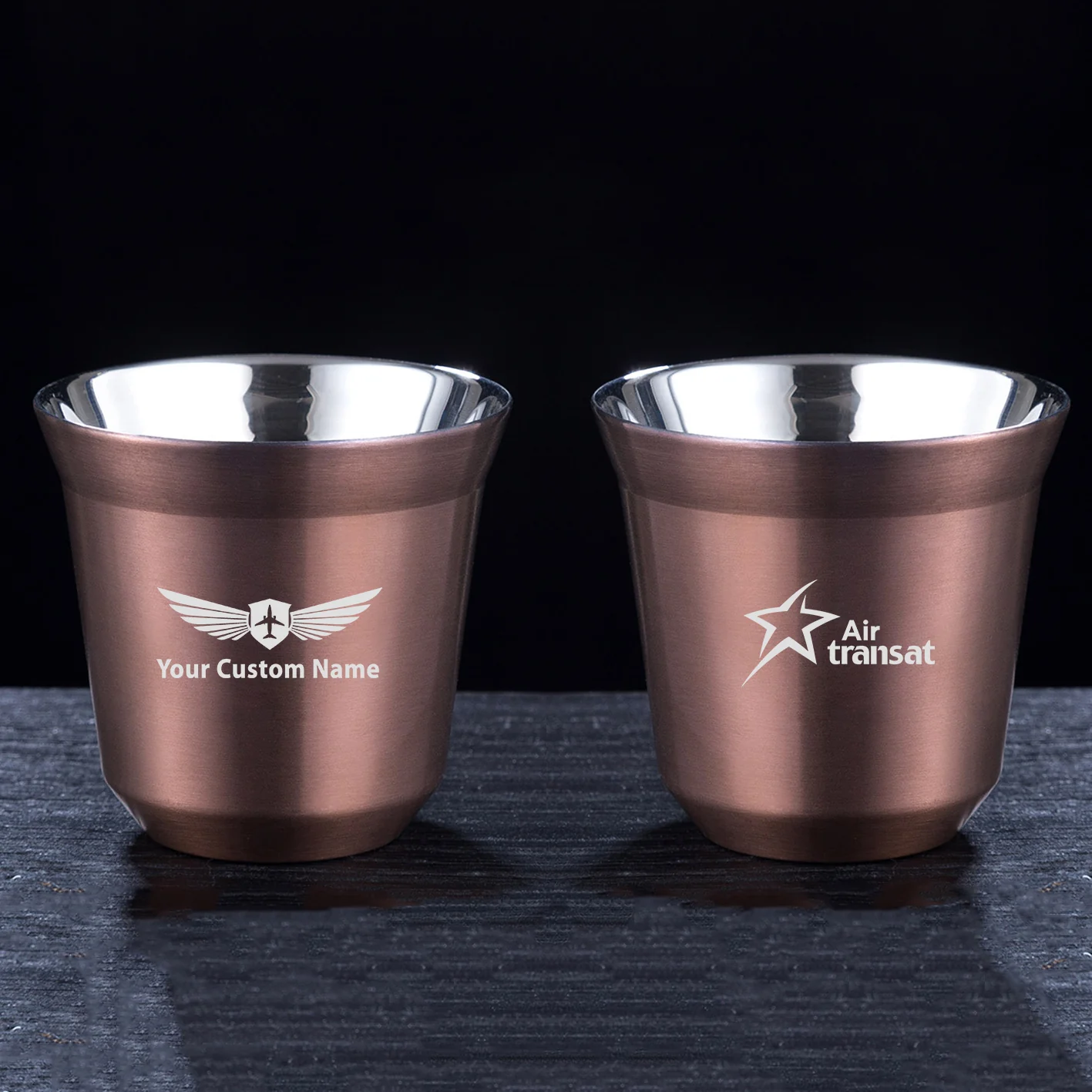 Air Transat Airlines Designed Double Wall Stainless Steel Coffee Mugs - Image 7