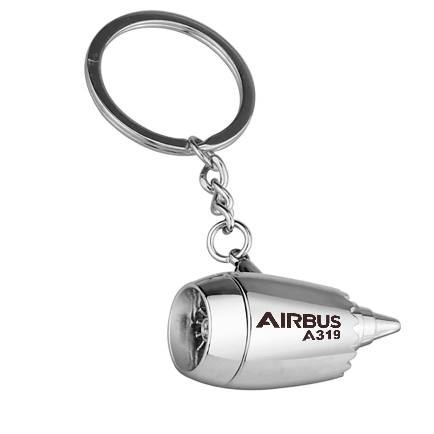 Airbus A319 & Text Jet Engine Turbine Key Chains - Image 2