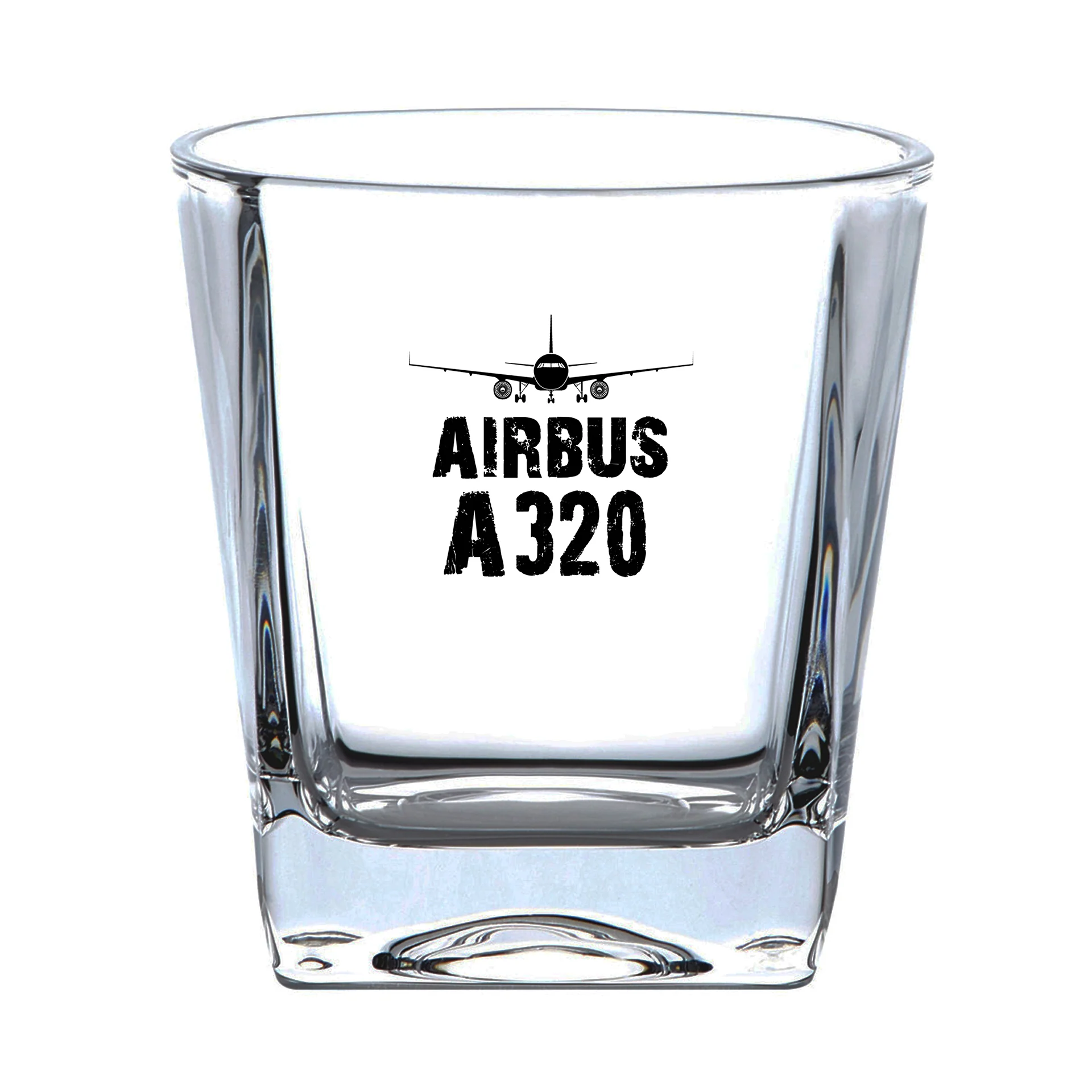 Airbus A320 & Plane Designed Whiskey Glass - Image 2