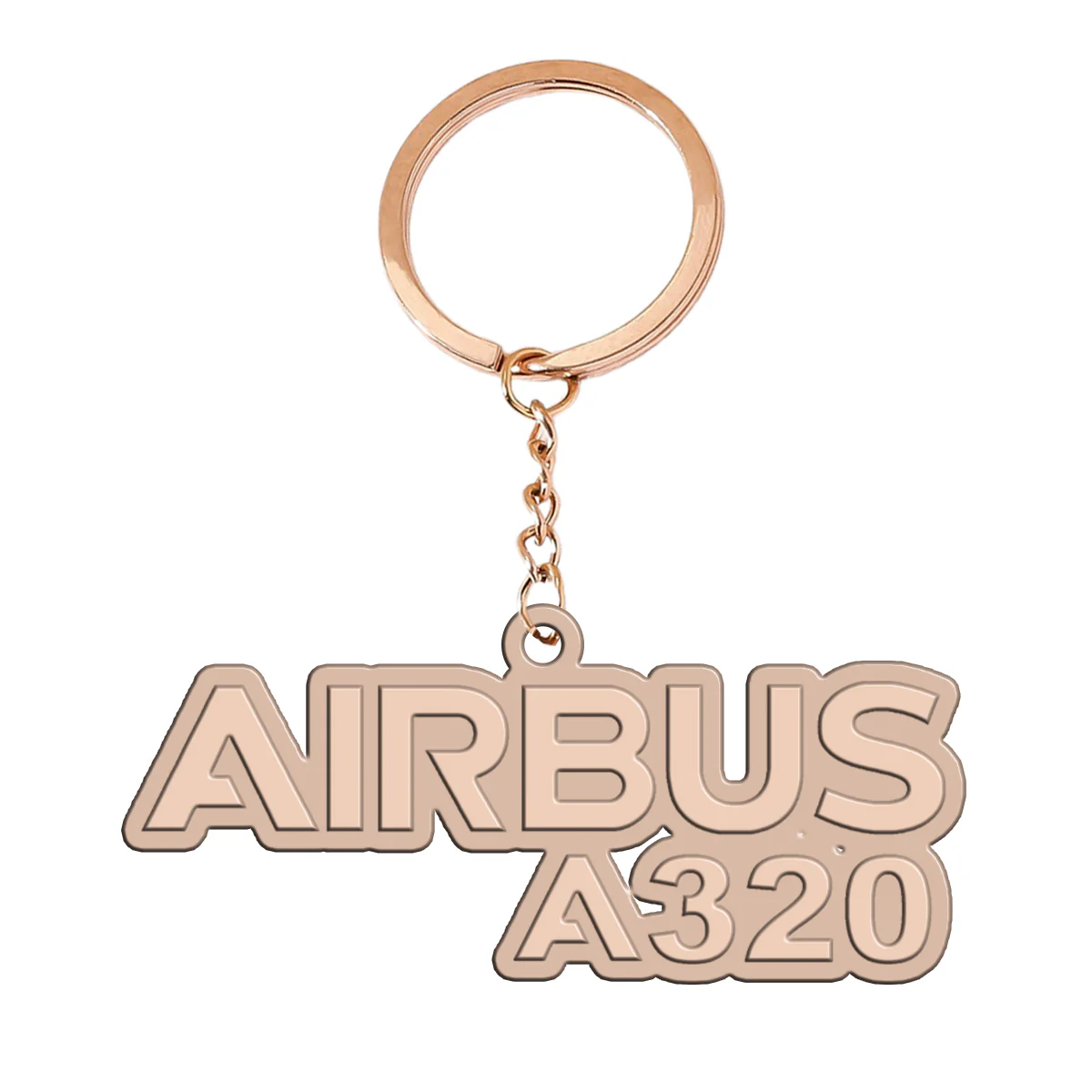 Airbus A320 & Text Designed Hollow Key Chains - Image 3