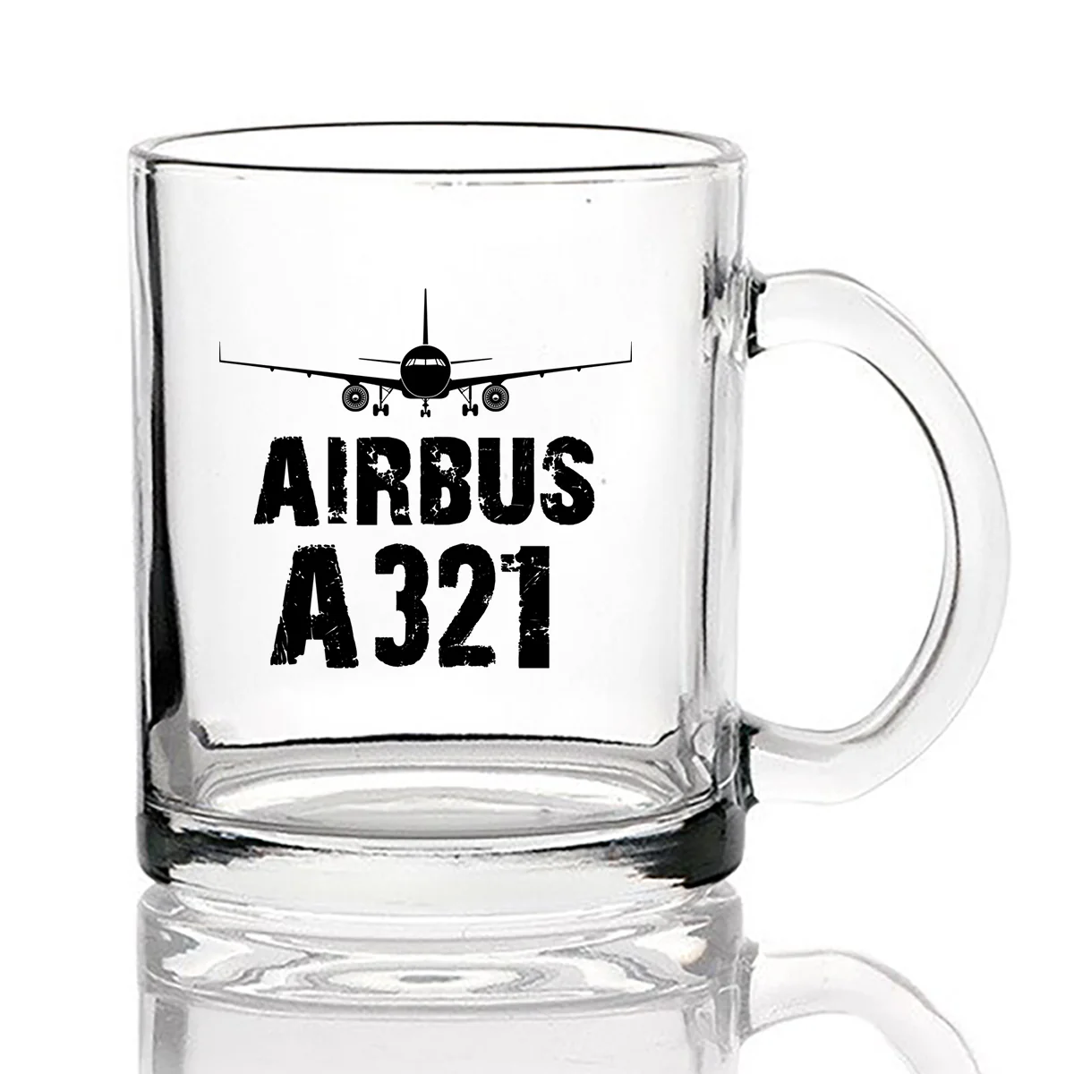 Airbus A321 & Plane Designed Coffee & Tea Glasses - Image 2