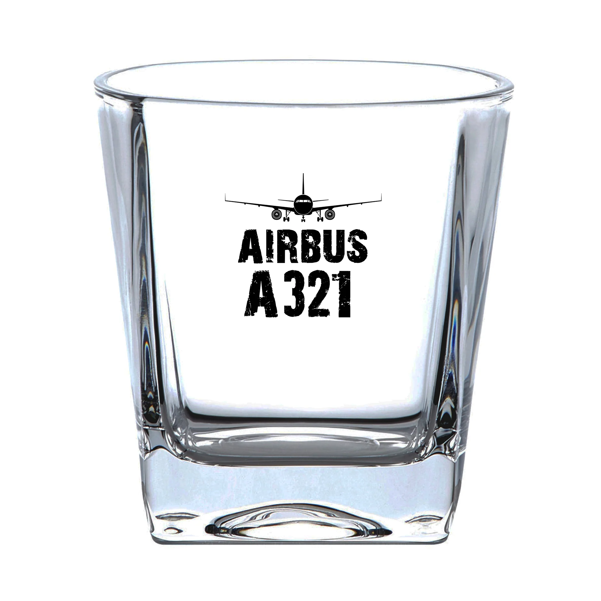 Airbus A321 & Plane Designed Whiskey Glass - Image 2