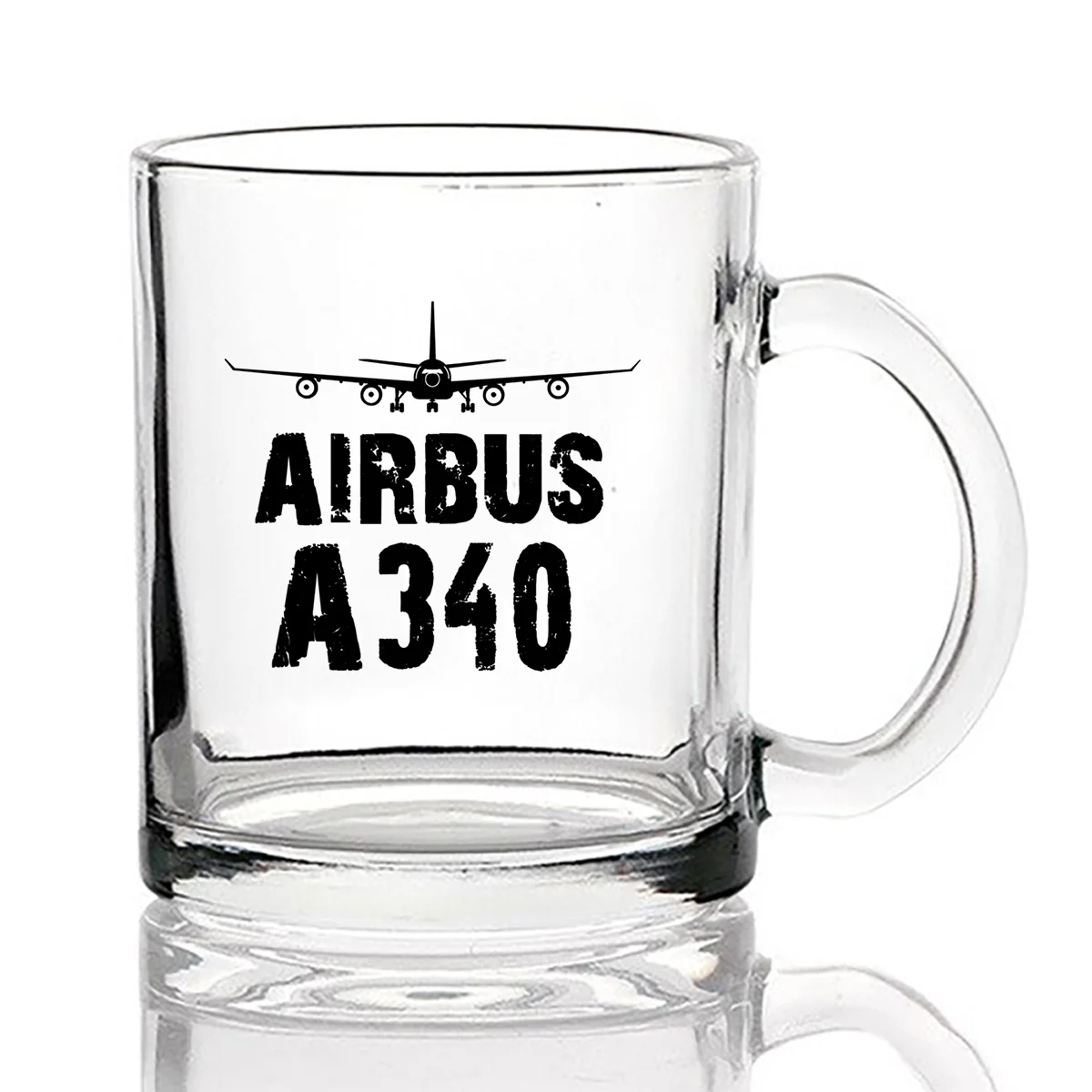 Airbus A340 & Plane Designed Coffee & Tea Glasses - Image 2