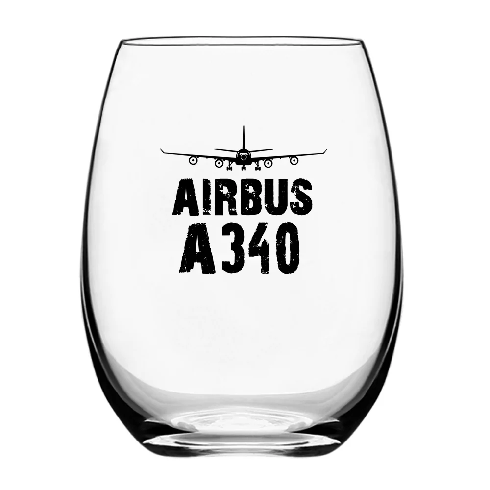 Airbus A340 & Plane Designed Water & Drink Glasses - Image 2