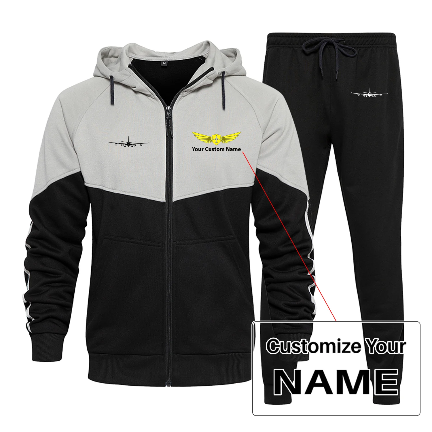 Airbus A340 Silhouette Designed Colourful Z. Hoodies & Sweatpants - Image 2