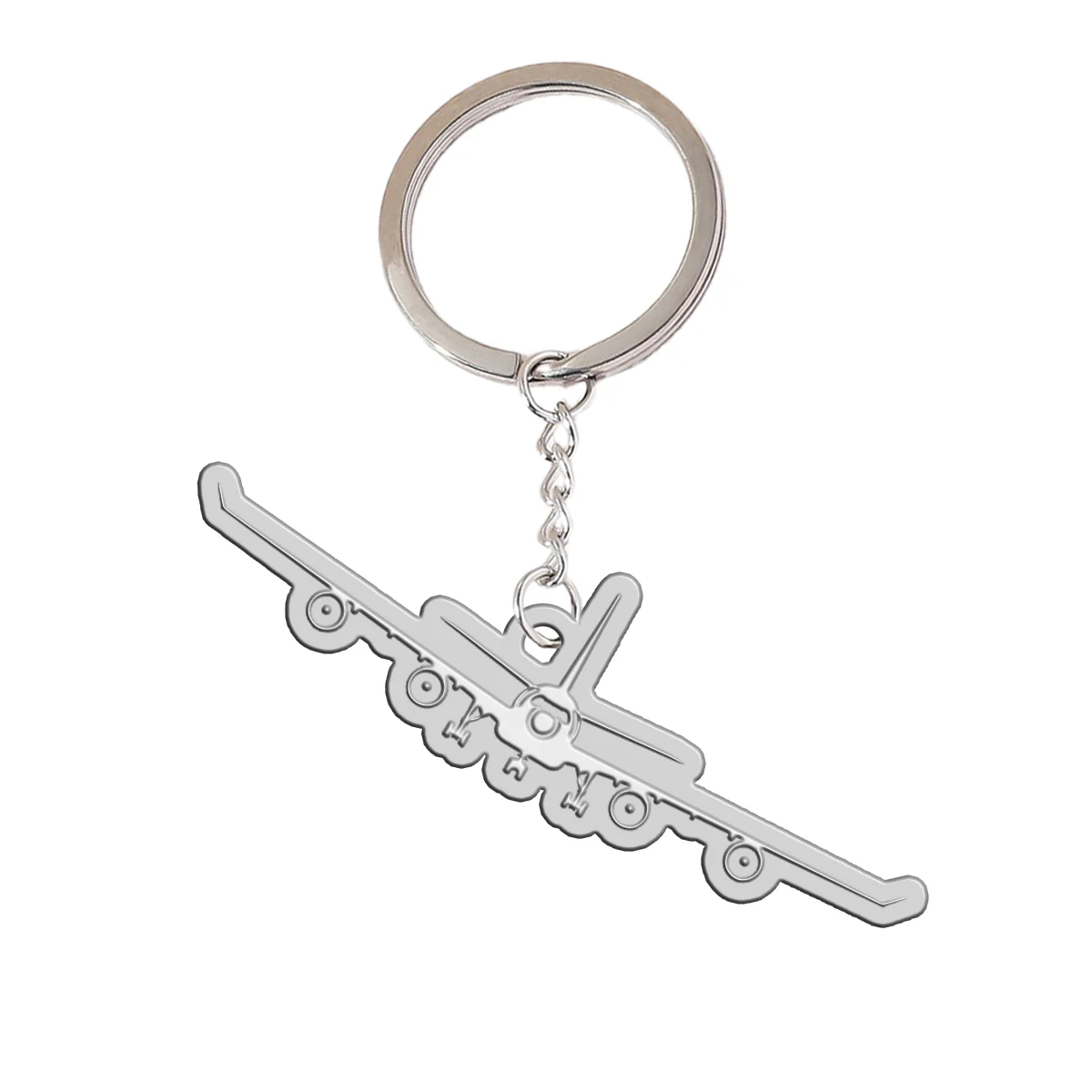Airbus A340 Silhouette Designed Hollow Key Chains - Image 2