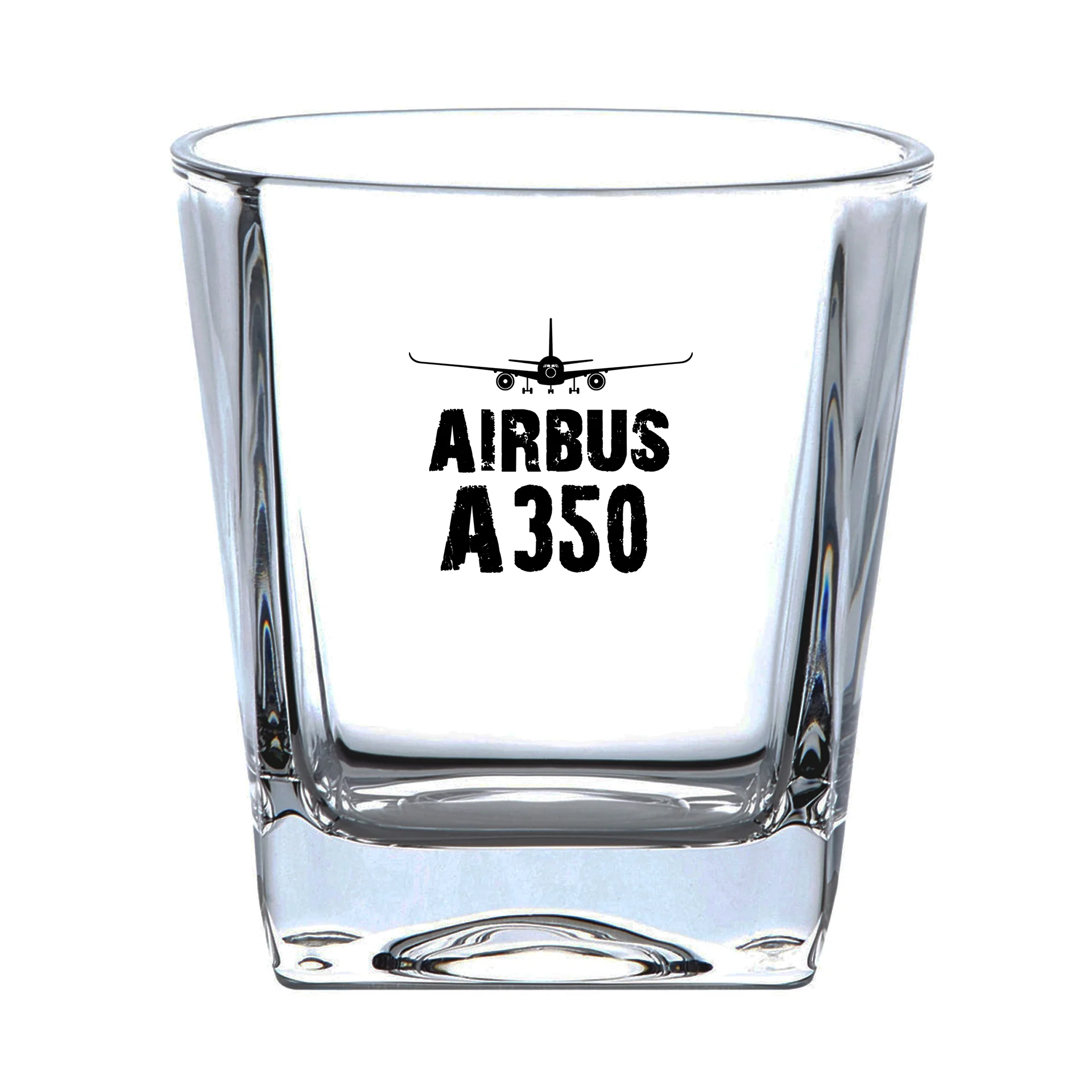 Airbus A350 & Plane Designed Whiskey Glass - Image 2