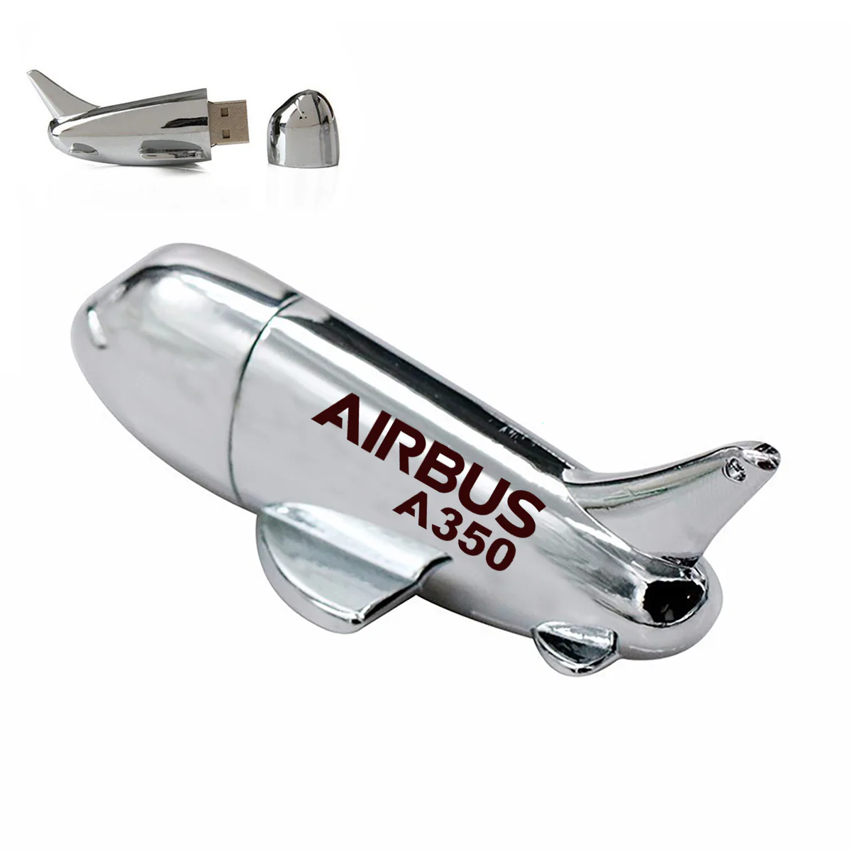 Airbus A350 & Text Designed Airplane Shape USB Drives - Image 2