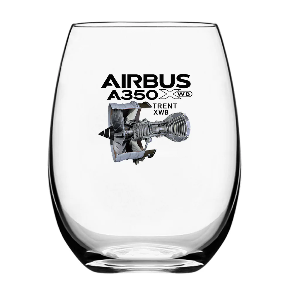 Airbus A350 & Trent Wxb Engine Designed Water & Drink Glasses - Image 2
