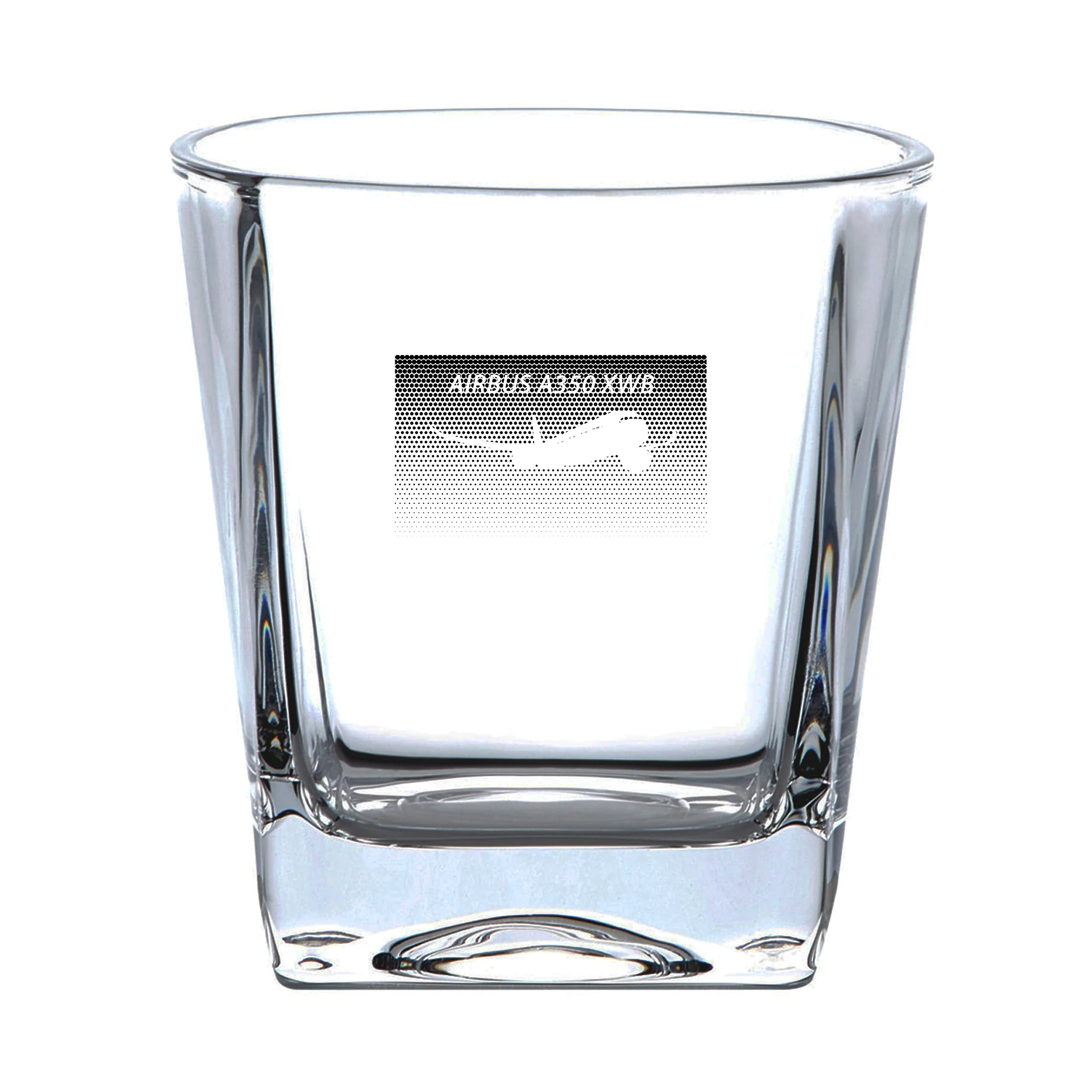 Airbus A350XWB & Dots Designed Whiskey Glass - Image 2