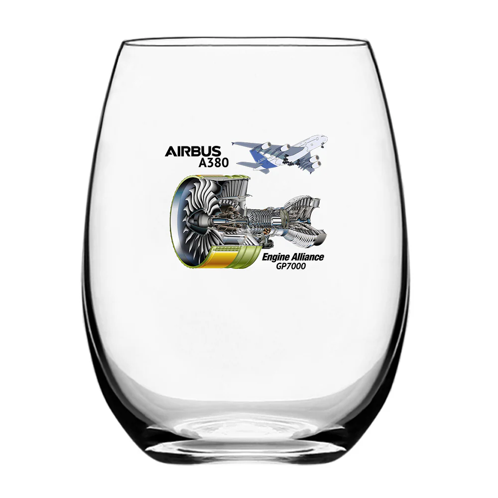 Airbus A380 & GP7000 Engine Designed Water & Drink Glasses - Image 2