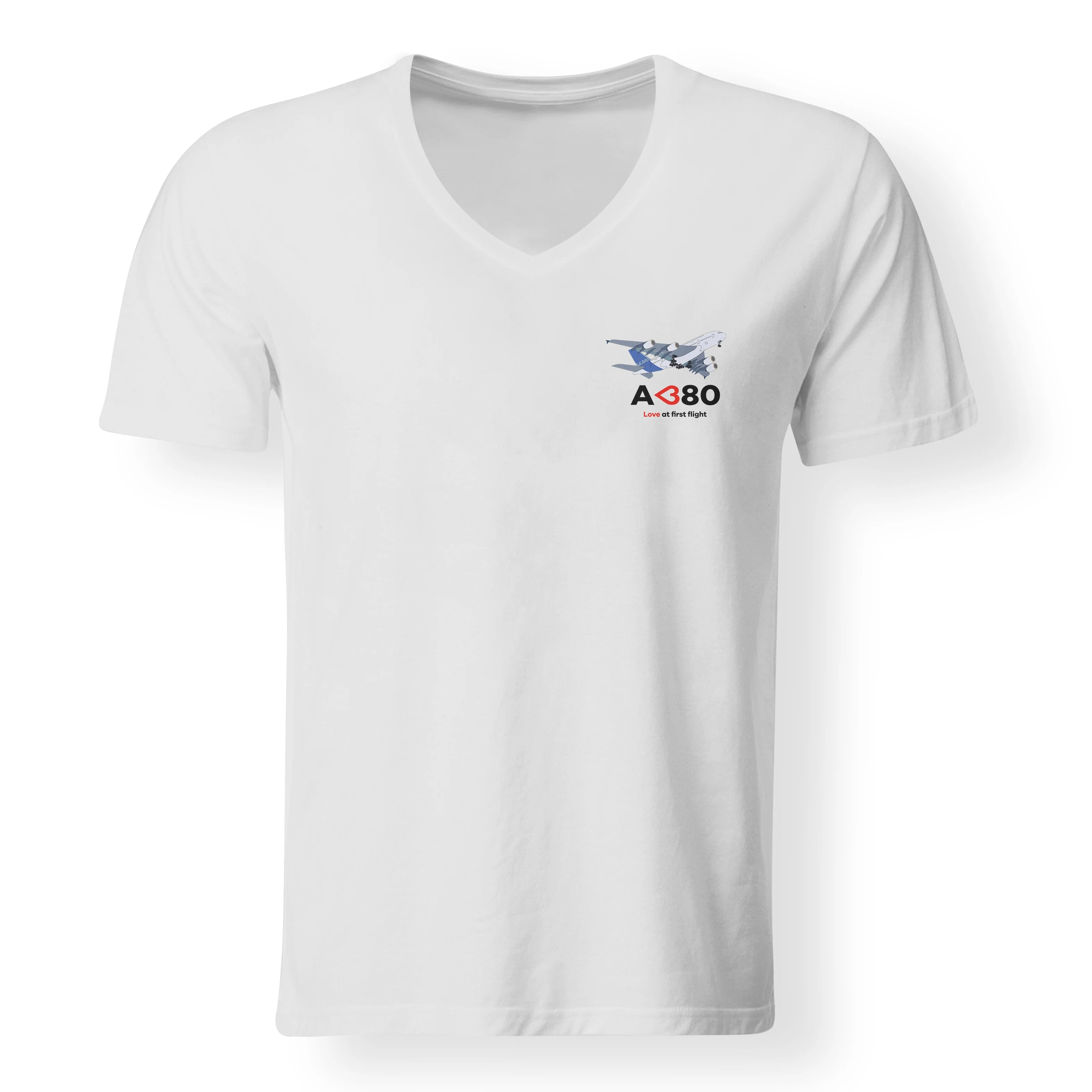 Airbus A380 Love at first flight Designed V-Neck T-Shirts - Image 19