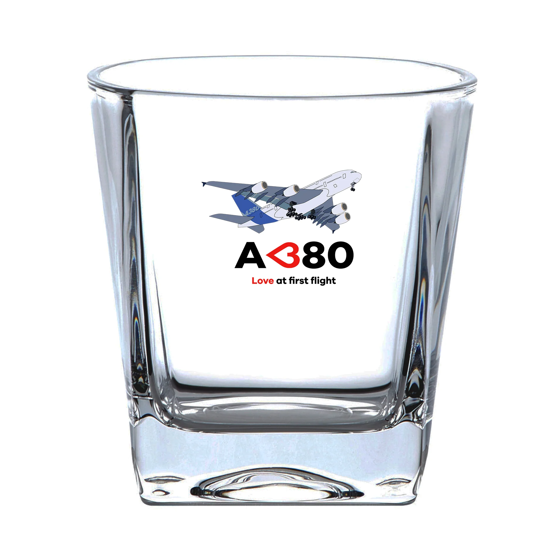 Airbus A380 Love at first flight Designed Whiskey Glass - Image 2