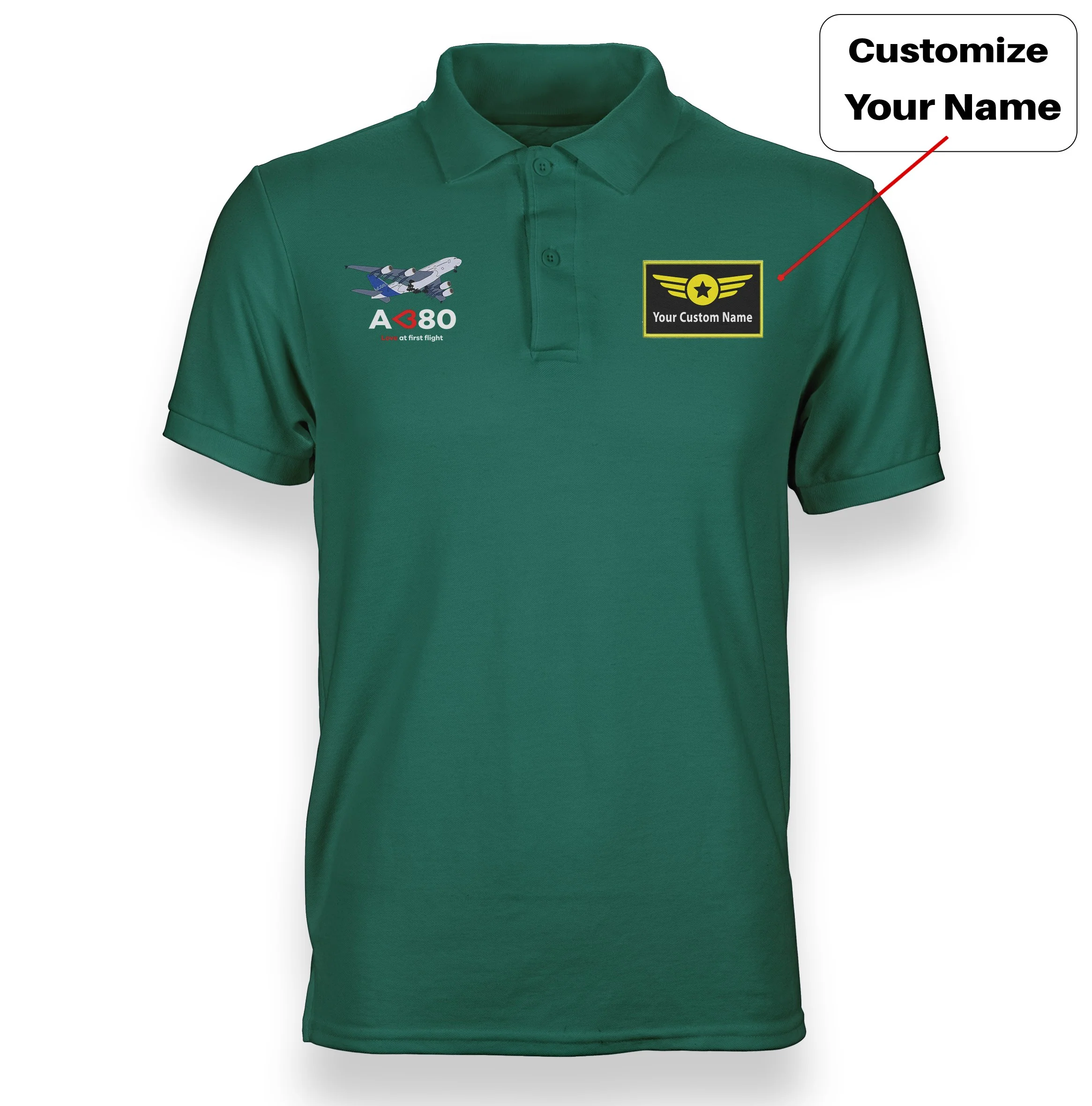 Airbus A380 Love at first flight Designed "WOMEN" Polo T-Shirts - Image 11