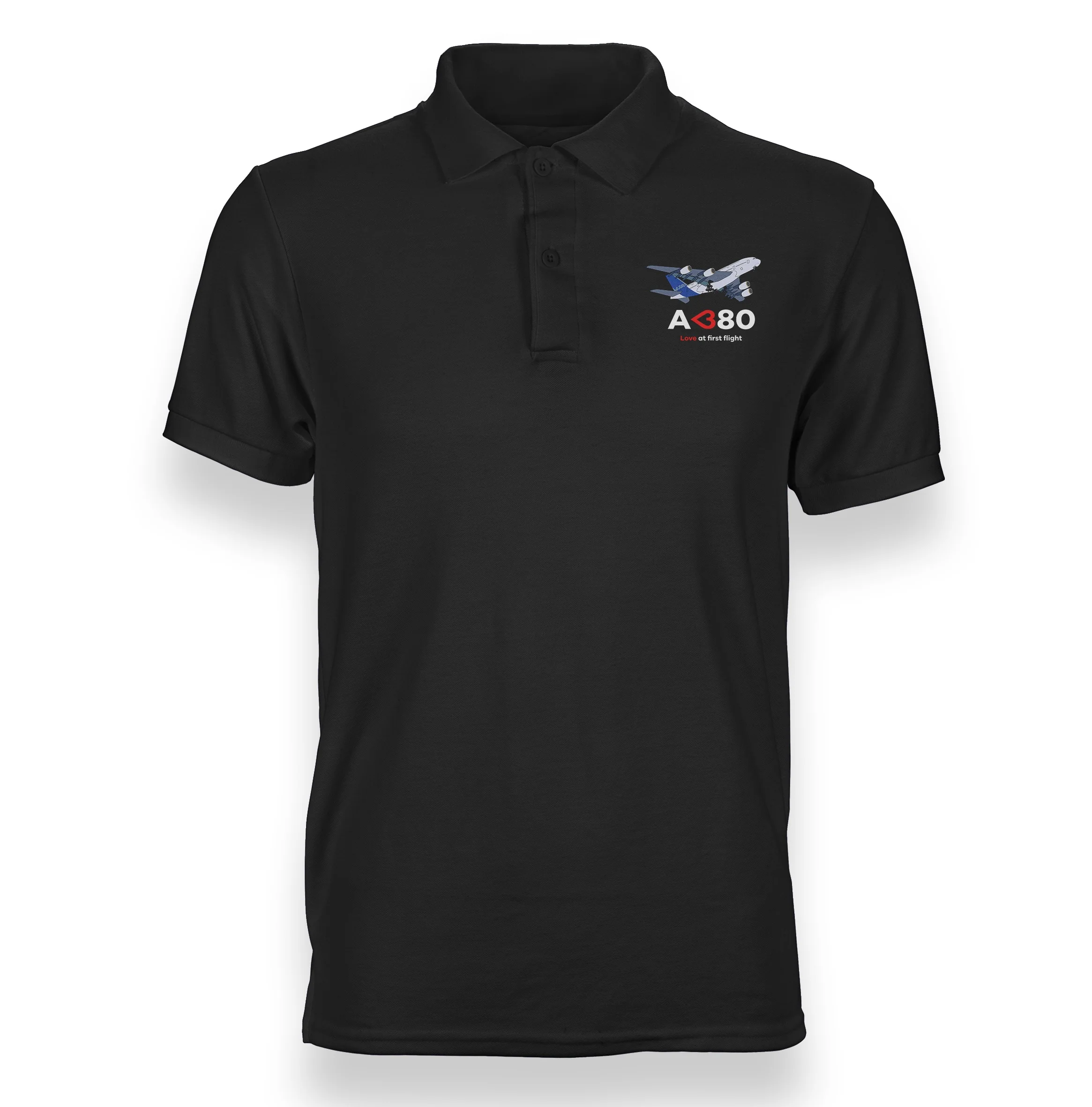 Airbus A380 Love at first flight Designed "WOMEN" Polo T-Shirts - Image 2