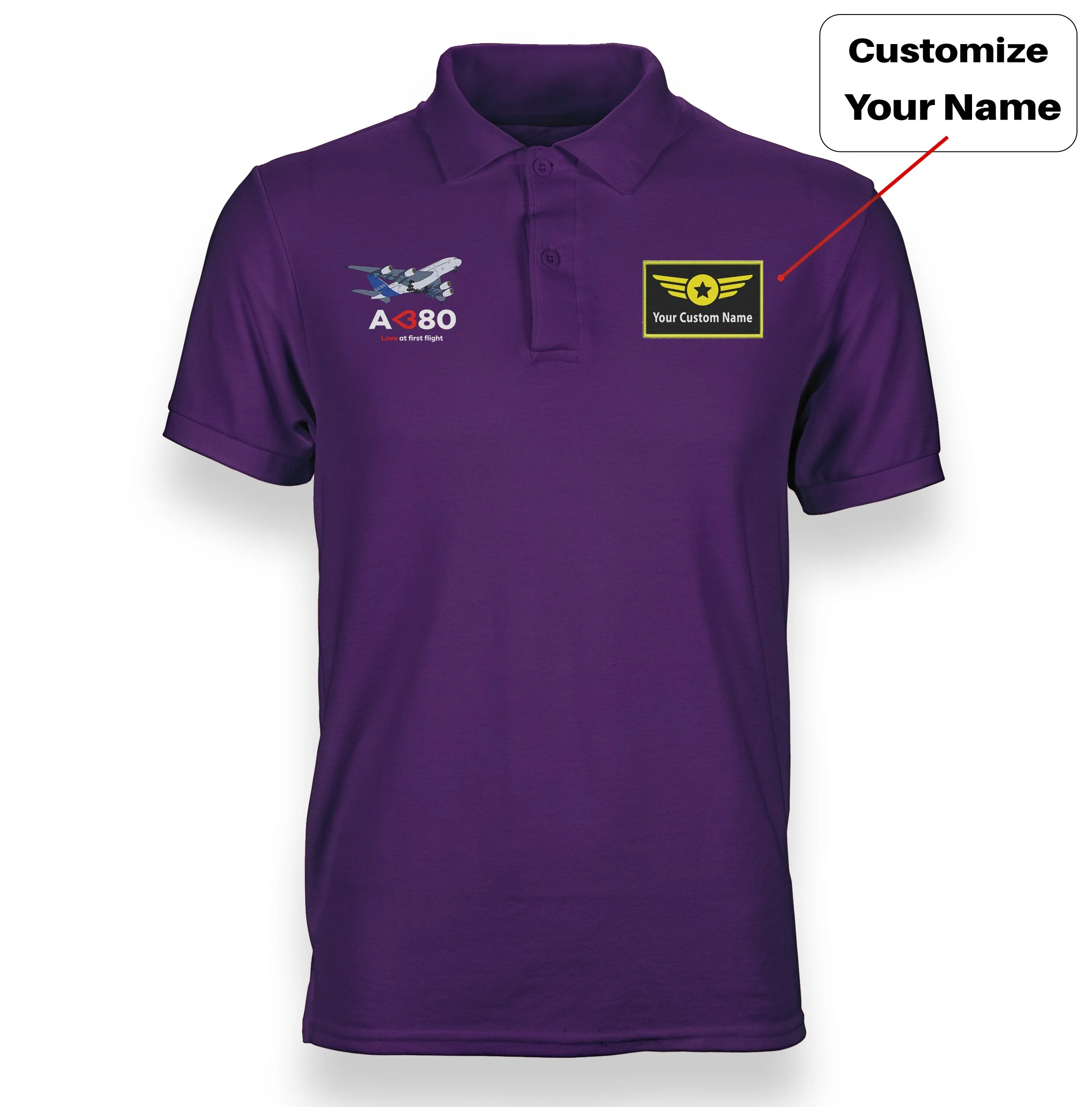 Airbus A380 Love at first flight Designed "WOMEN" Polo T-Shirts - Image 7