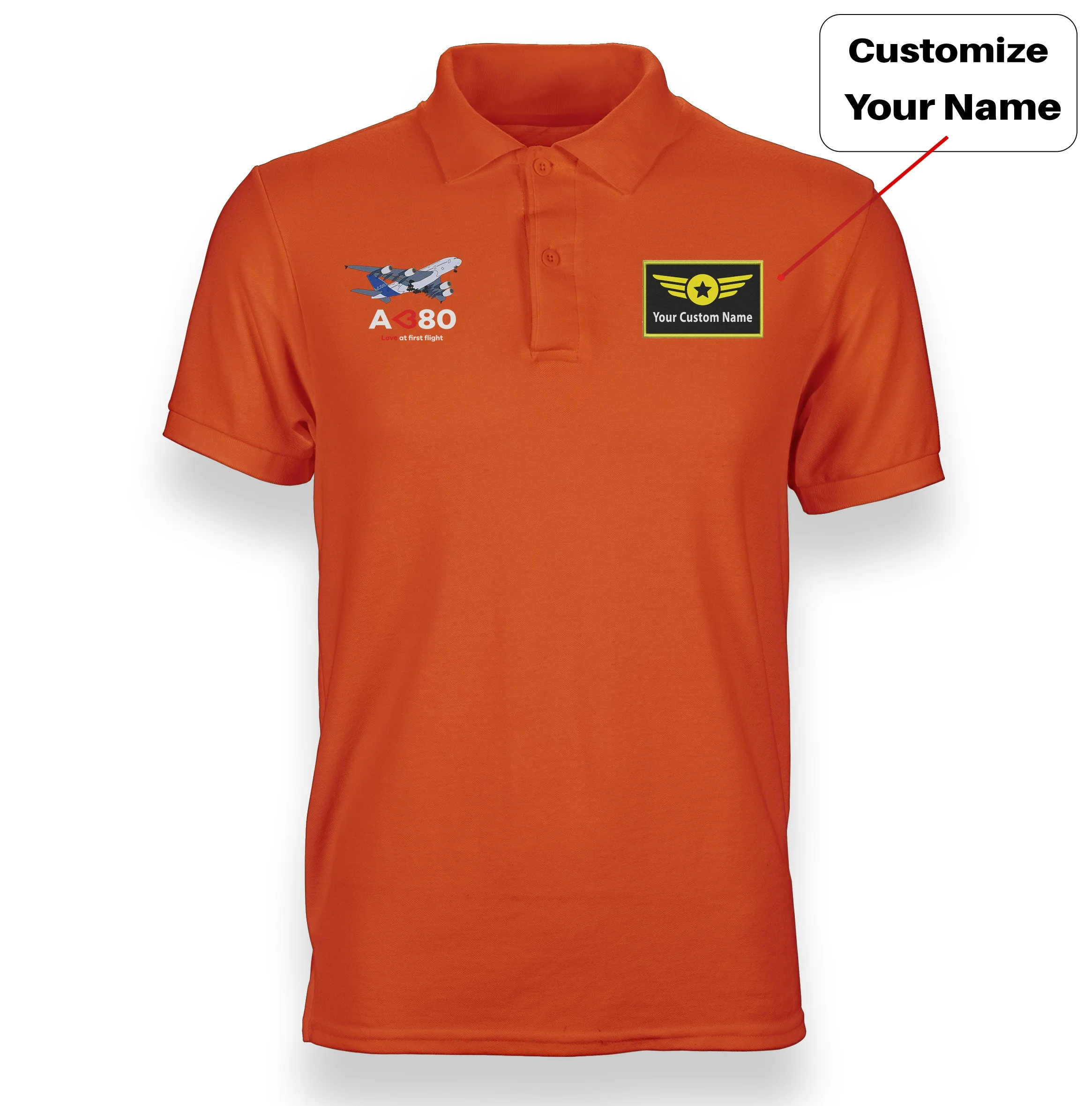 Airbus A380 Love at first flight Designed "WOMEN" Polo T-Shirts - Image 9