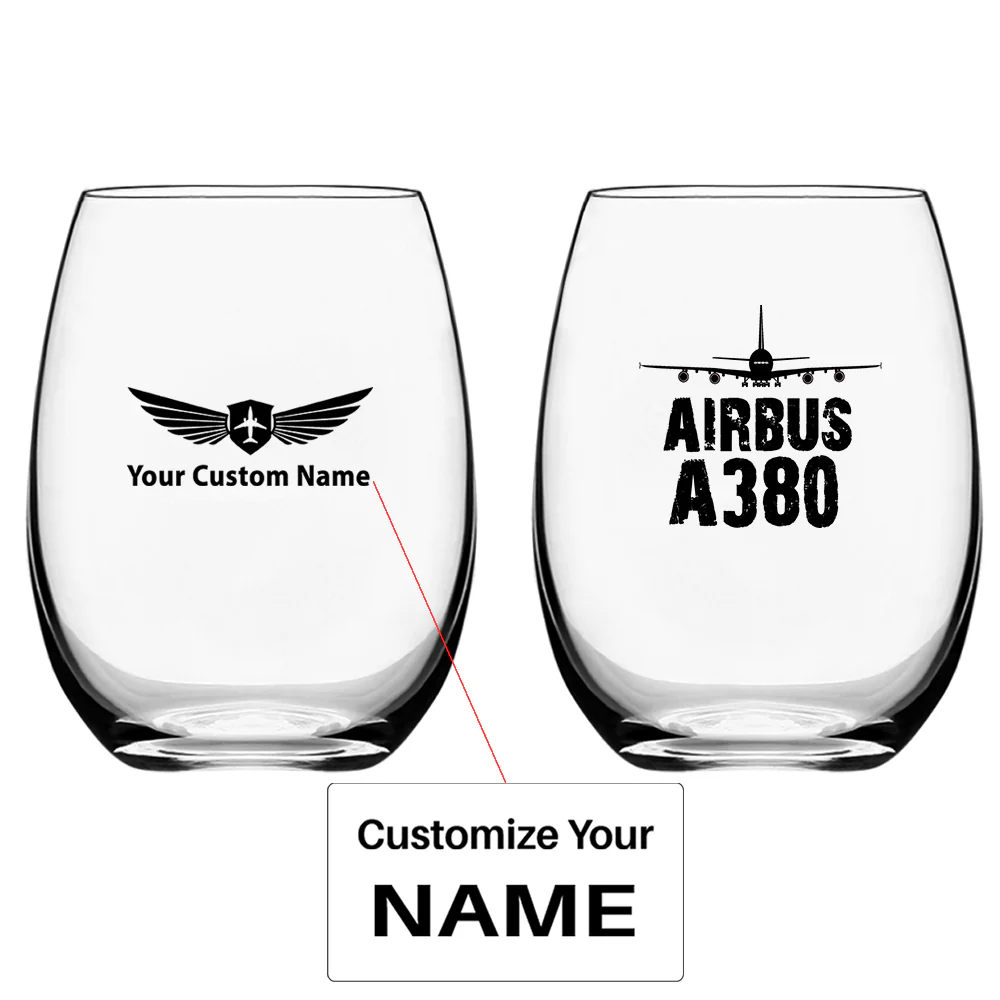 Airbus A380 & Plane Designed Water & Drink Glasses
