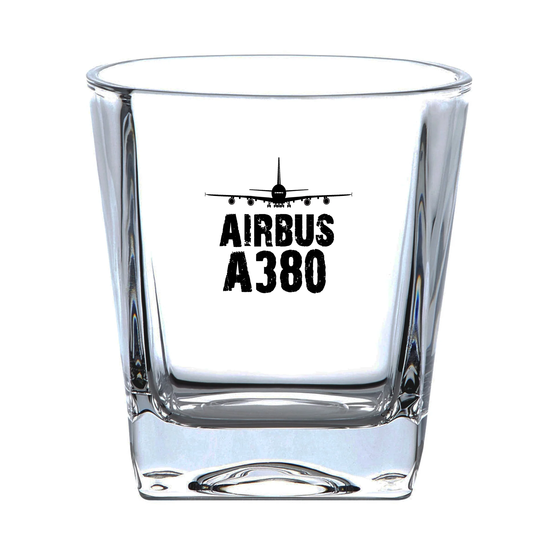 Airbus A380 & Plane Designed Whiskey Glass - Image 2