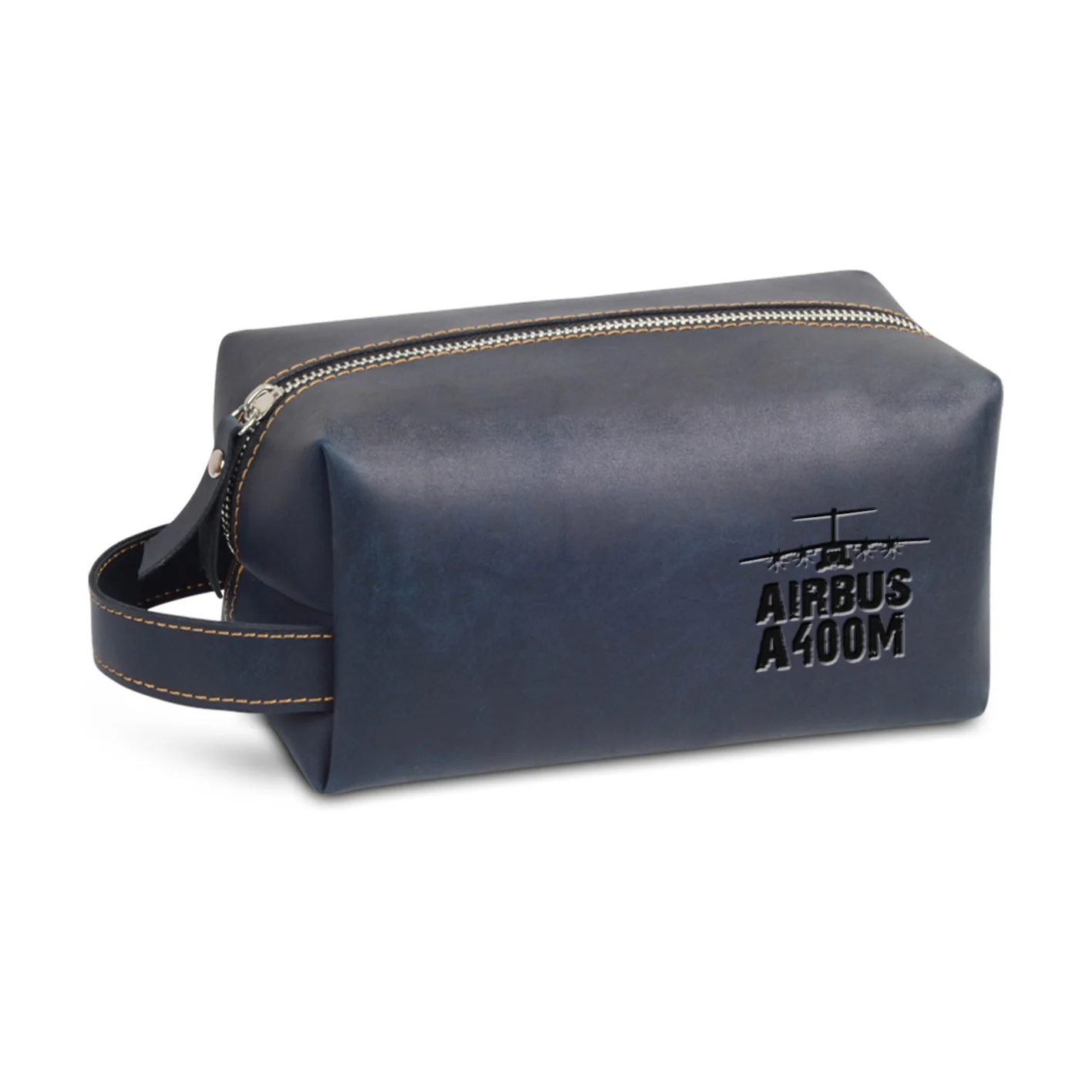 Airbus A400M & Plane Designed Leather Clutch Toiletry Bag - Image 8