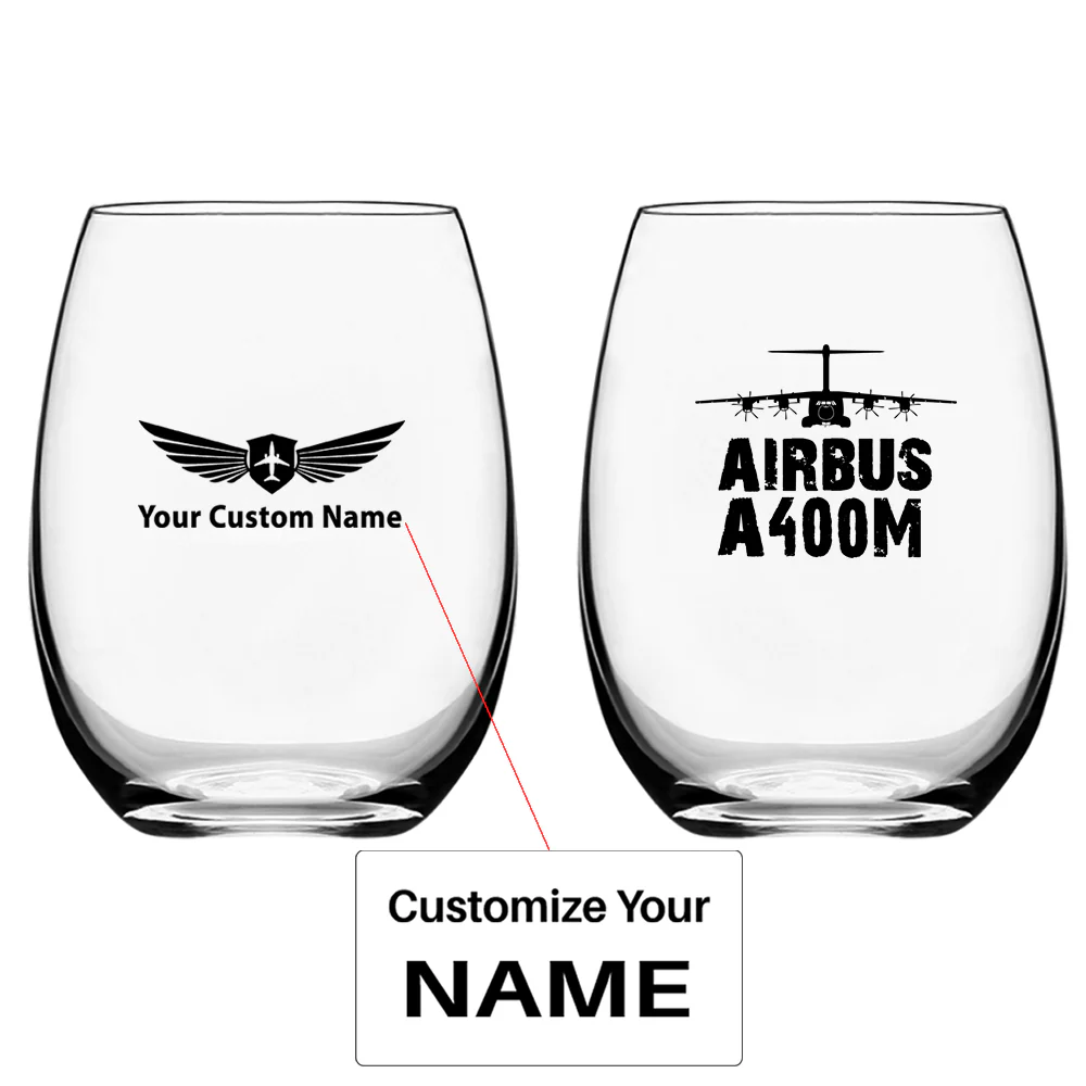 Airbus A400M & Plane Designed Water & Drink Glasses