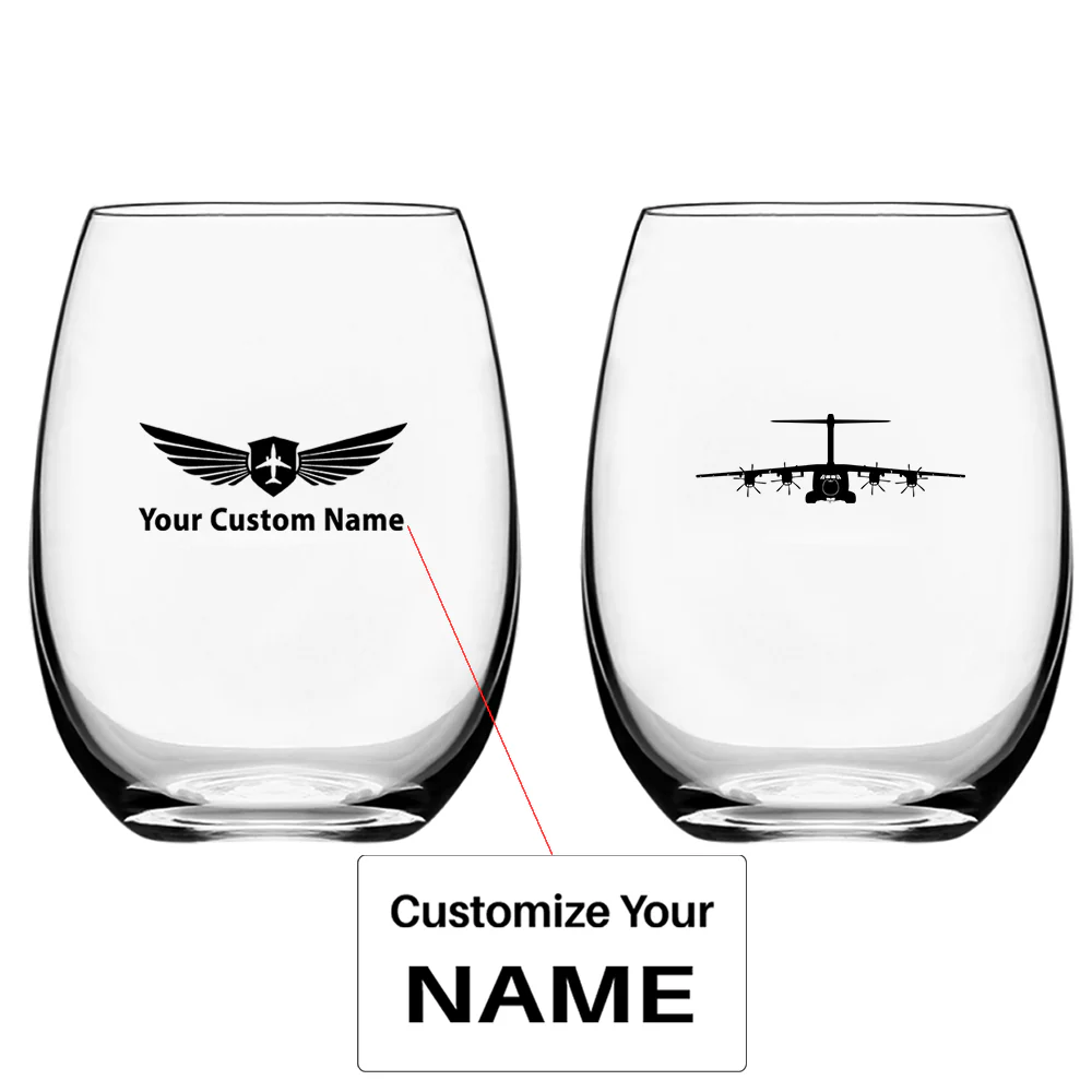 Airbus A400M Silhouette Designed Water & Drink Glasses